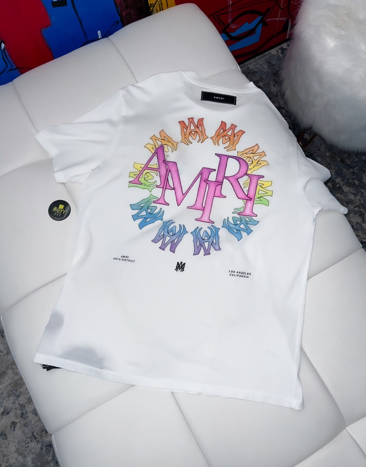 image of Amiri Logo T Shirt in White, Men's (Size Medium)