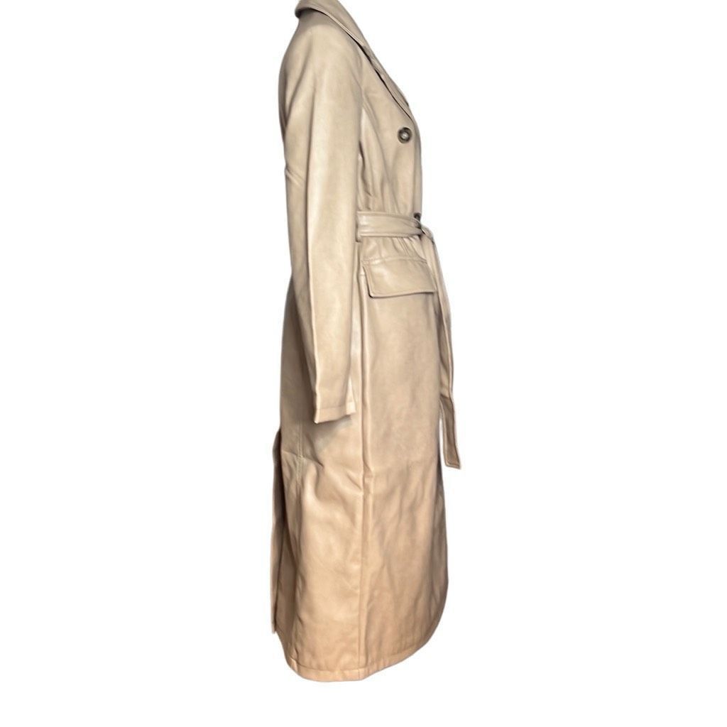 7 For All Mankind 7 For All Mankind Vegan Faux Leather Trench Belted Coat NWT Size S / US 4 / IT 40 - 3 Thumbnail