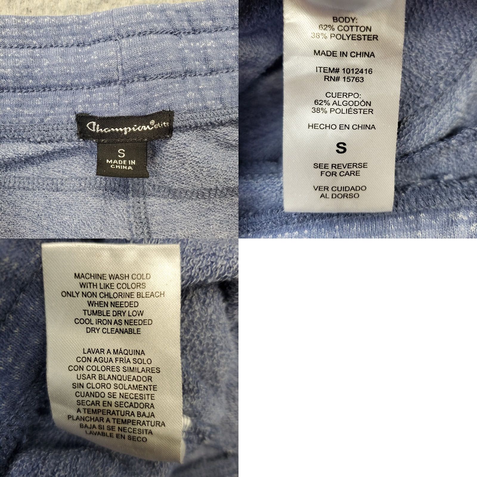 Champion Champion Jogger Pants Womens S Multi Tapered Leg Drawstring Waist Slash Pocket Size 28" / US 6 / IT 42 - 8 Thumbnail