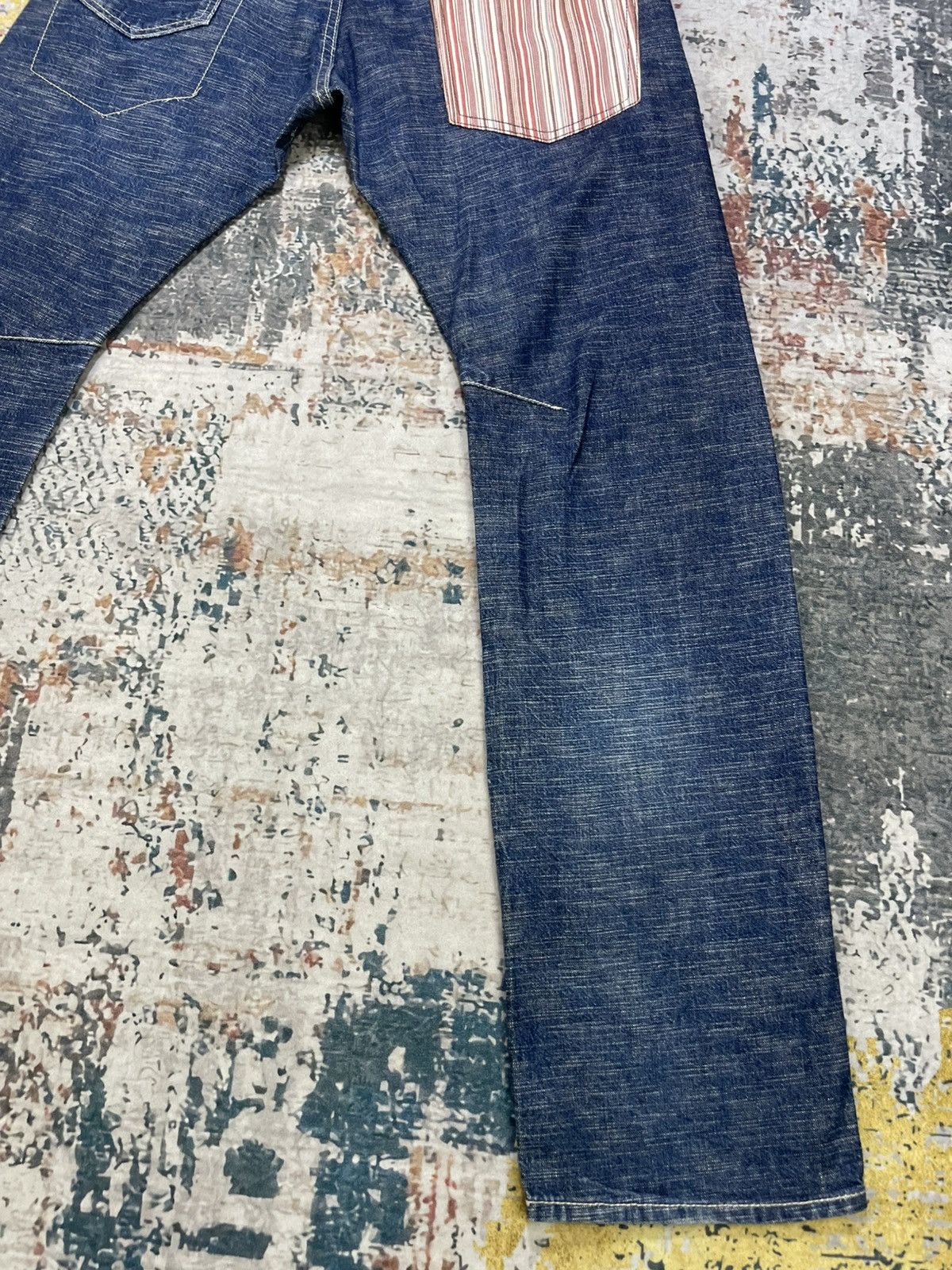 Japanese Brand Vintage Wild Khakis Patchwork Denim Jeans Size US 34 / EU 50 - 7 Thumbnail