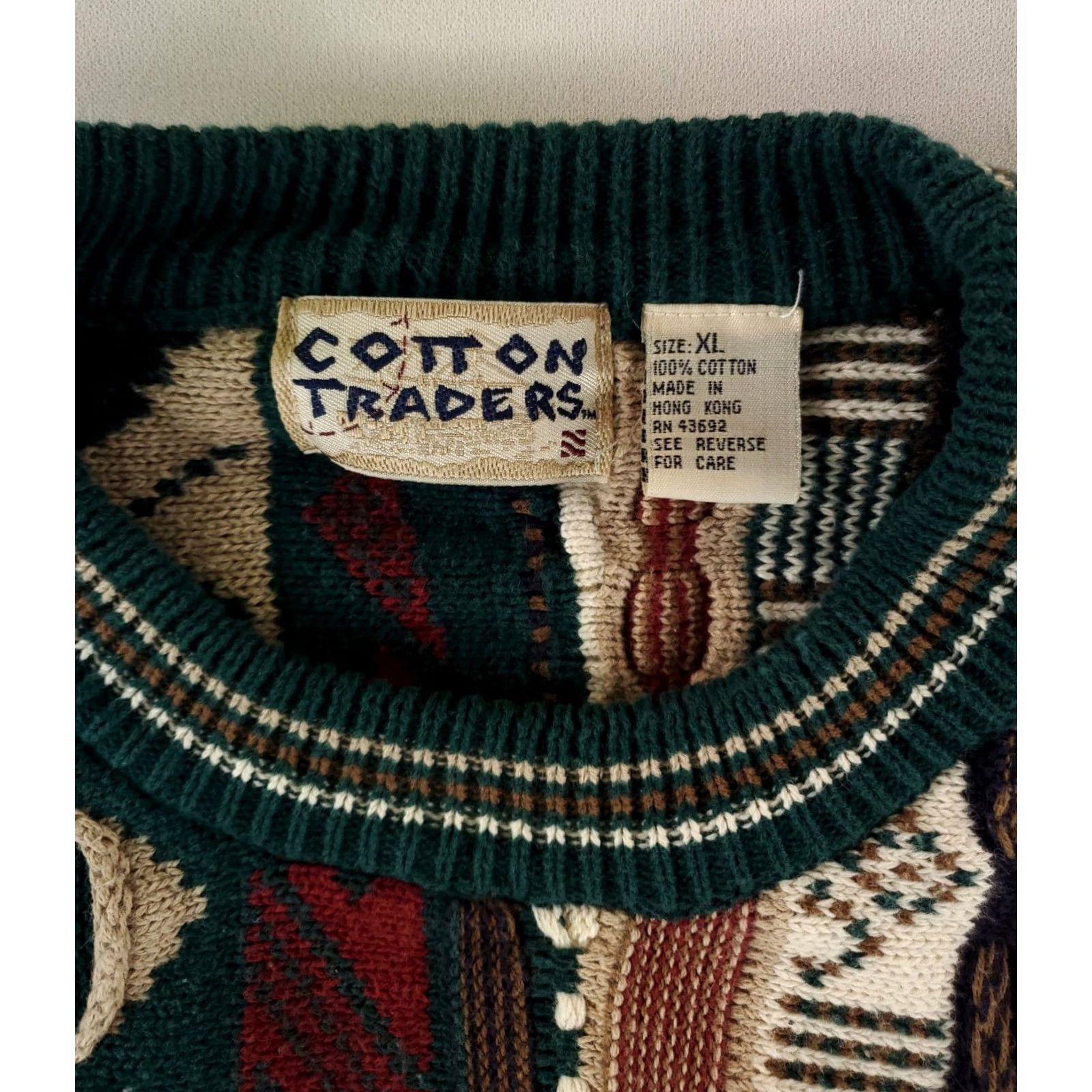 Cotton Traders Cotton Traders Sweater Coogi-Style Textured 3D Cosby Biggie Mens XL Pullover Multicolor Nike Size US XL / EU 56 / 4 - 2 Thumbnail