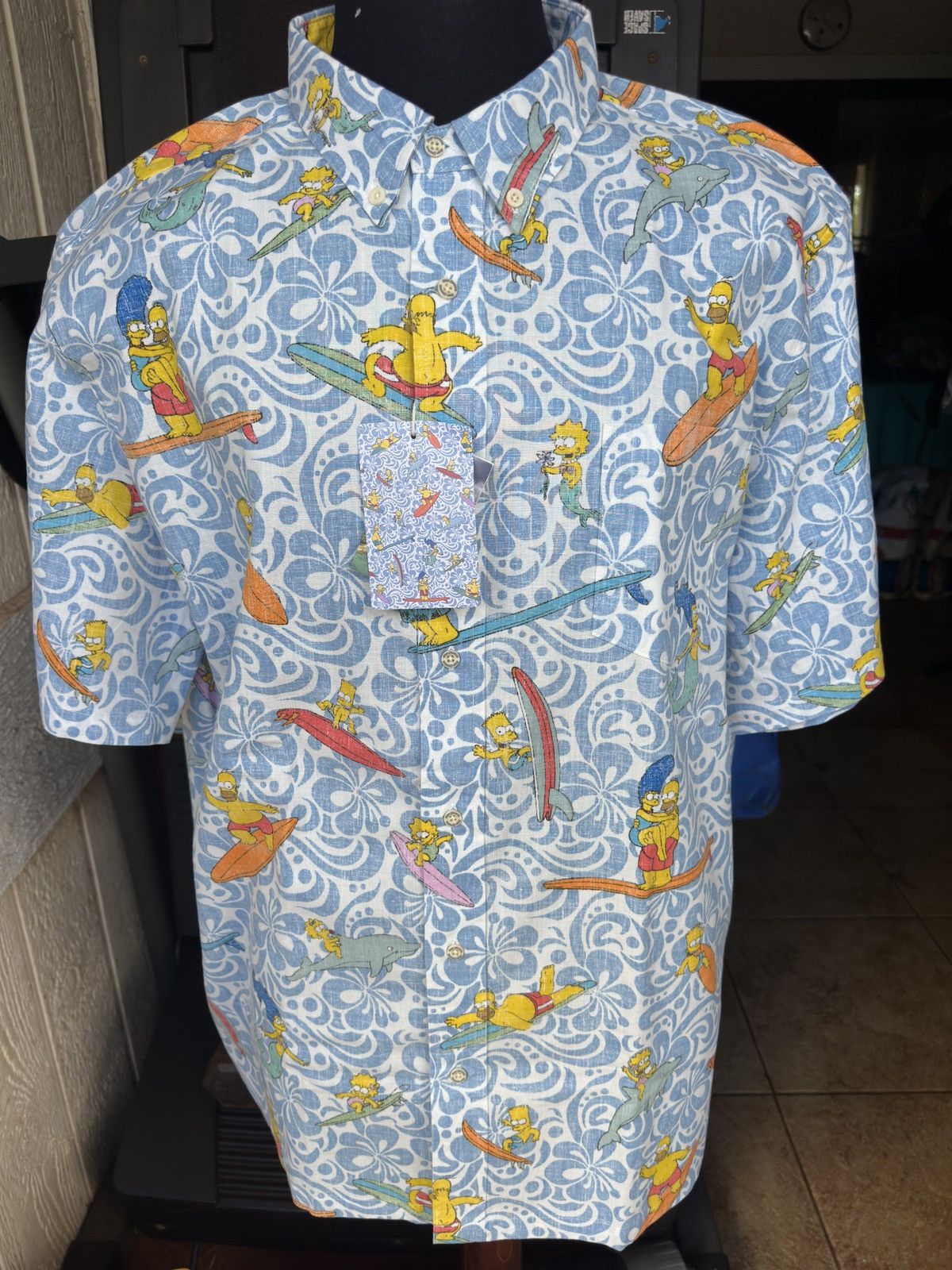 Reyn Spooner New The Simpsons Reyn Spooner Cowabunga Blue Men's XXL Size US XXL / EU 58 / 5 - 1 Thumbnail