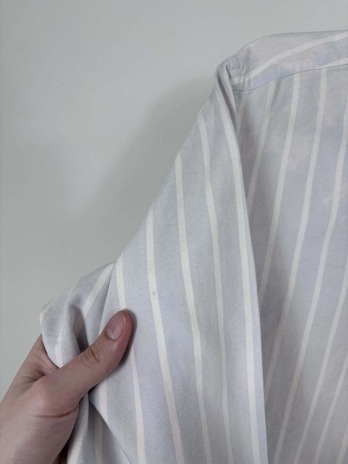 Etro Etro Milano Men’s White/Blue Striped Long Sleeve Shirt Size US L / EU 52-54 / 3 - 13 Thumbnail
