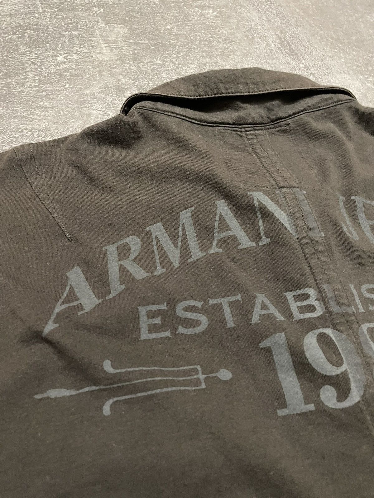 Armani × Vintage Vintage Armani Jeans Long Sleeve Shirt Big Logo Size US L / EU 52-54 / 3 - 19 Thumbnail