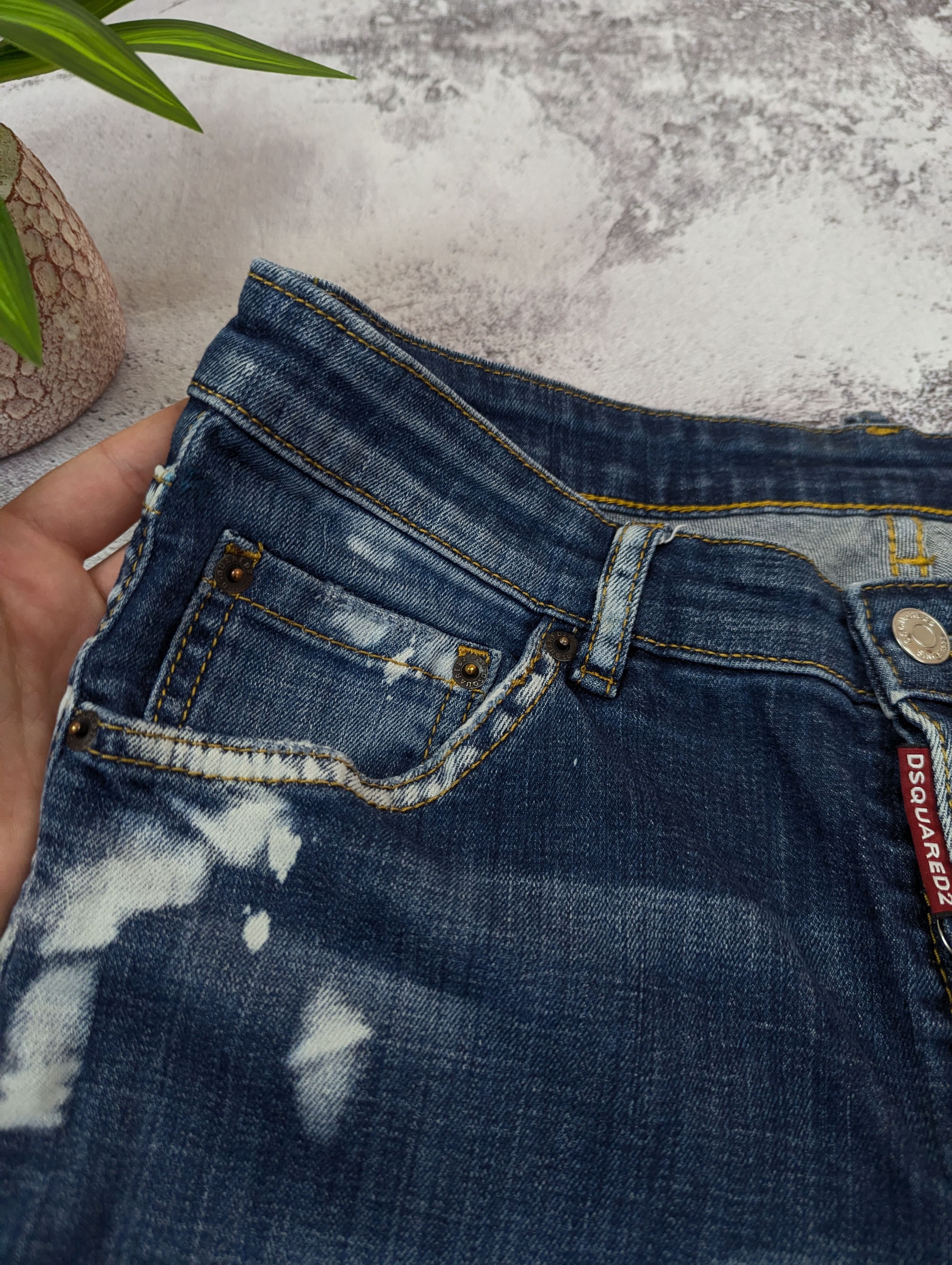 Dsquared2 Dsquared2 Skinny Dan Distressed Jeans Size US 33 - 9 Thumbnail