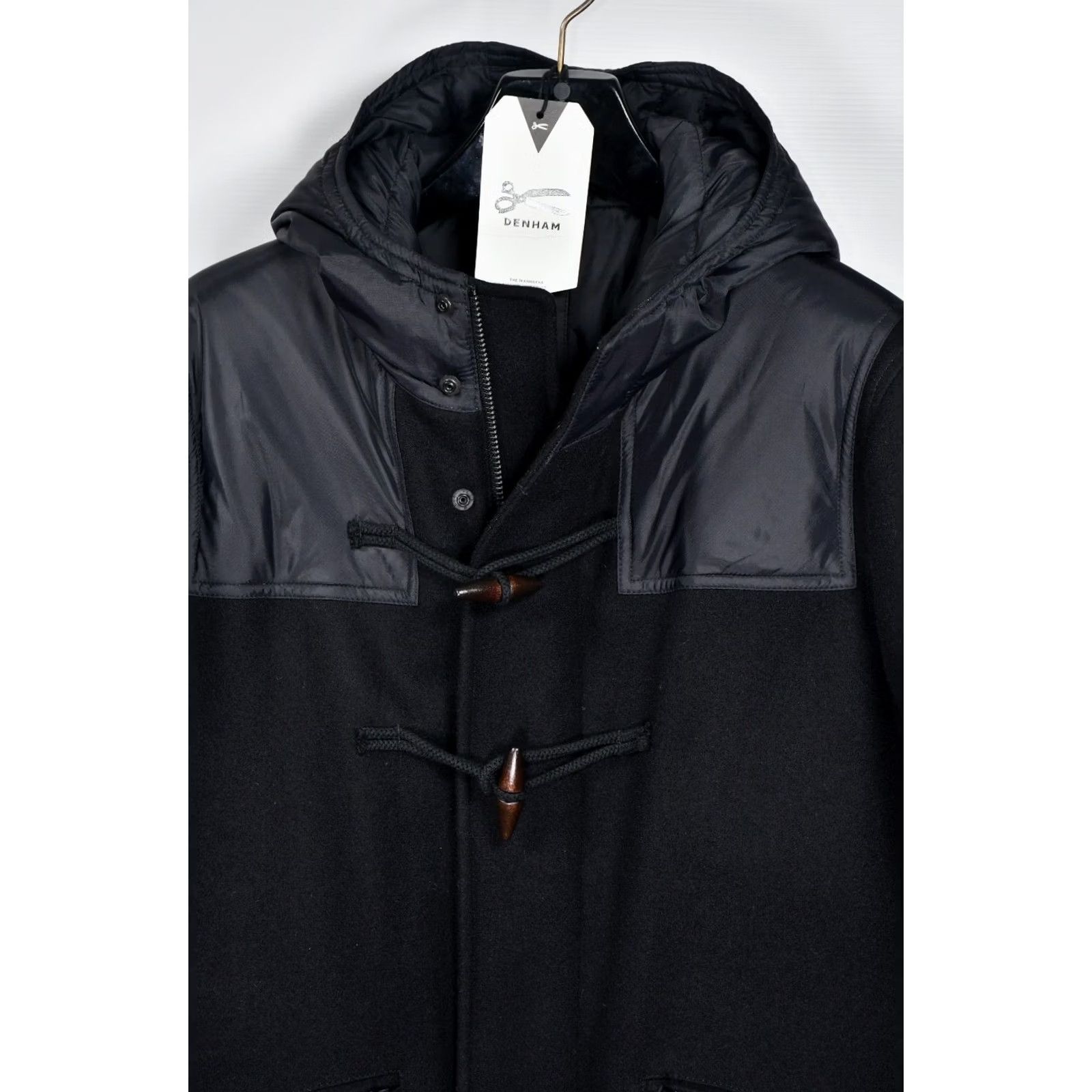 DENHAM DENHAM AOKI DUFFLE JACKET Men M Wool Black 100%Genuine 100%Wool / 100%Nylon Hooded Coat Size US M / EU 48-50 / 2 - 6 Thumbnail