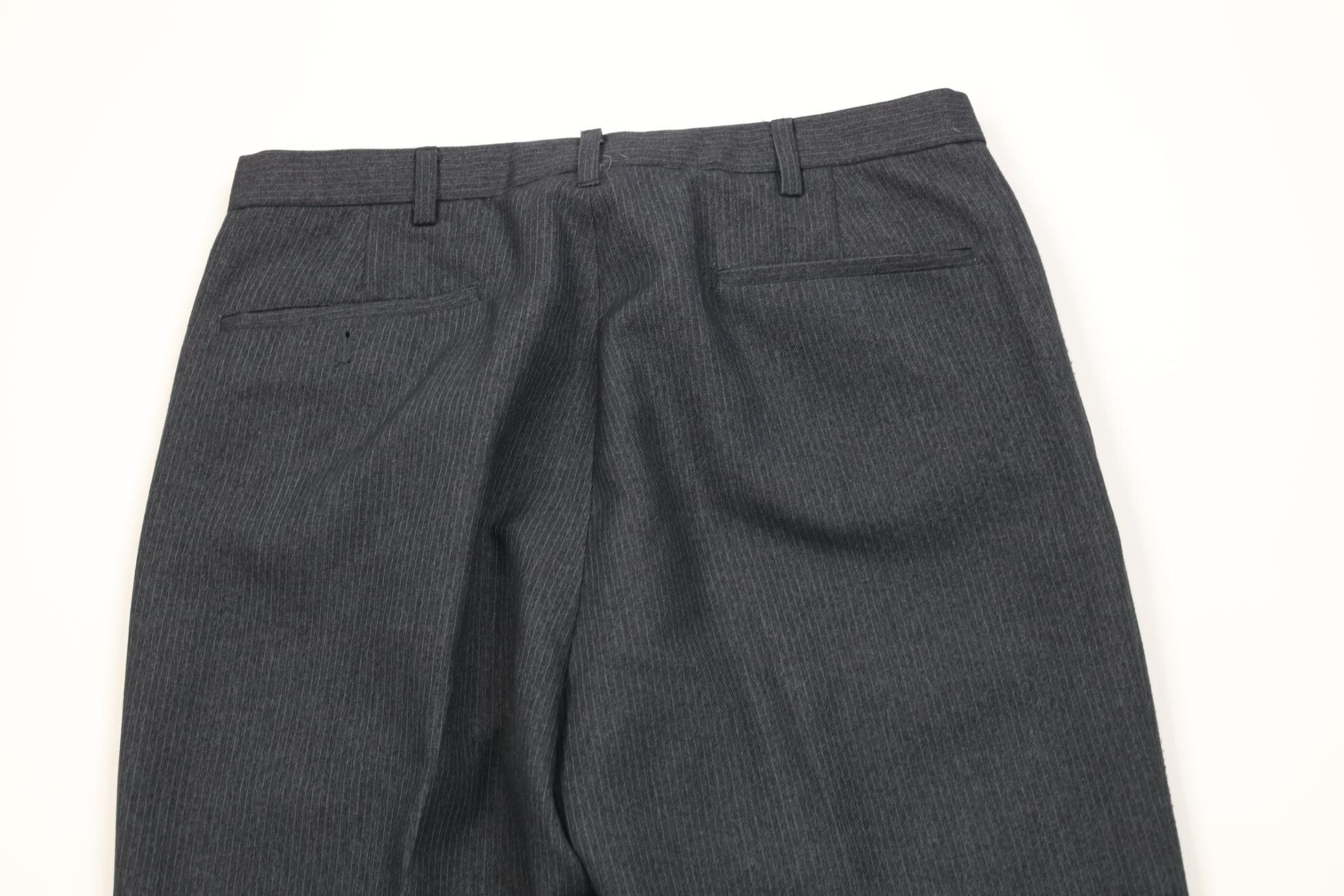 Vintage Vintage 70s Streetwear Knit Flared Wide Leg Chino Pants Gray Size US 30 / EU 46 - 10 Thumbnail