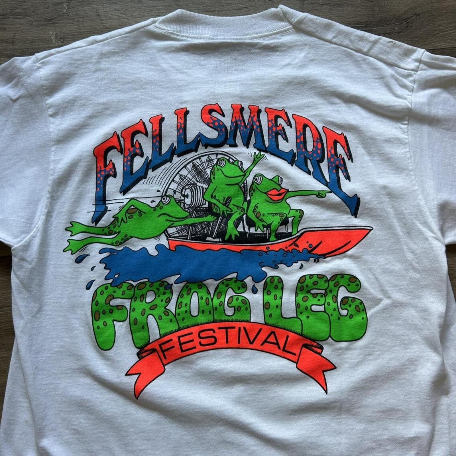 Other Vintage 90’s Frog Leg Festival t shirt M bright graphic Size US M / EU 48-50 / 2 - 2 Thumbnail