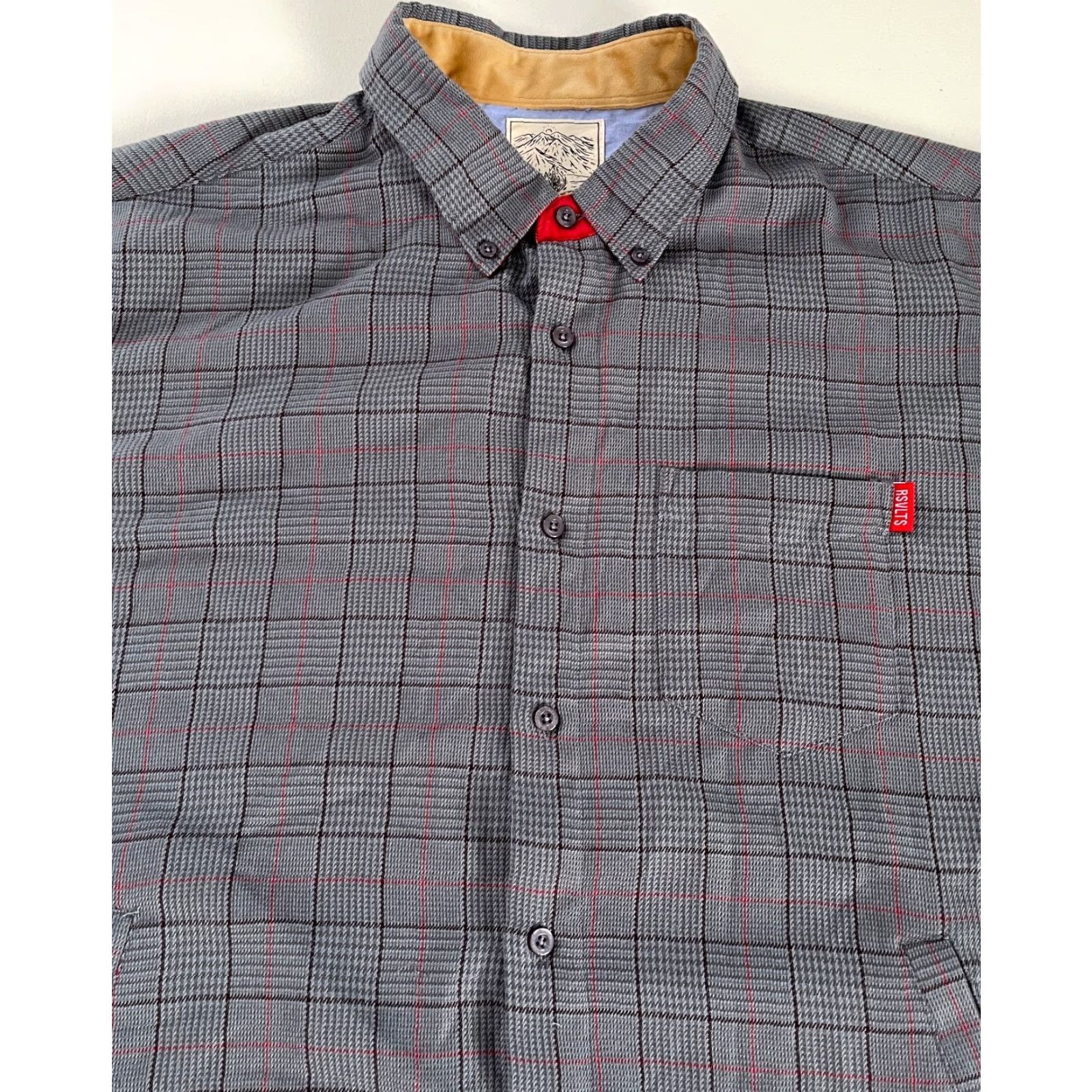 Vintage RSVLTS The Draper Long Sleeve Plaid Flannel Shirt Pockets Sz 2XL Men’s Shirts 2XL Gray Button-Up Size US XXL / EU 58 / 5 - 5 Thumbnail