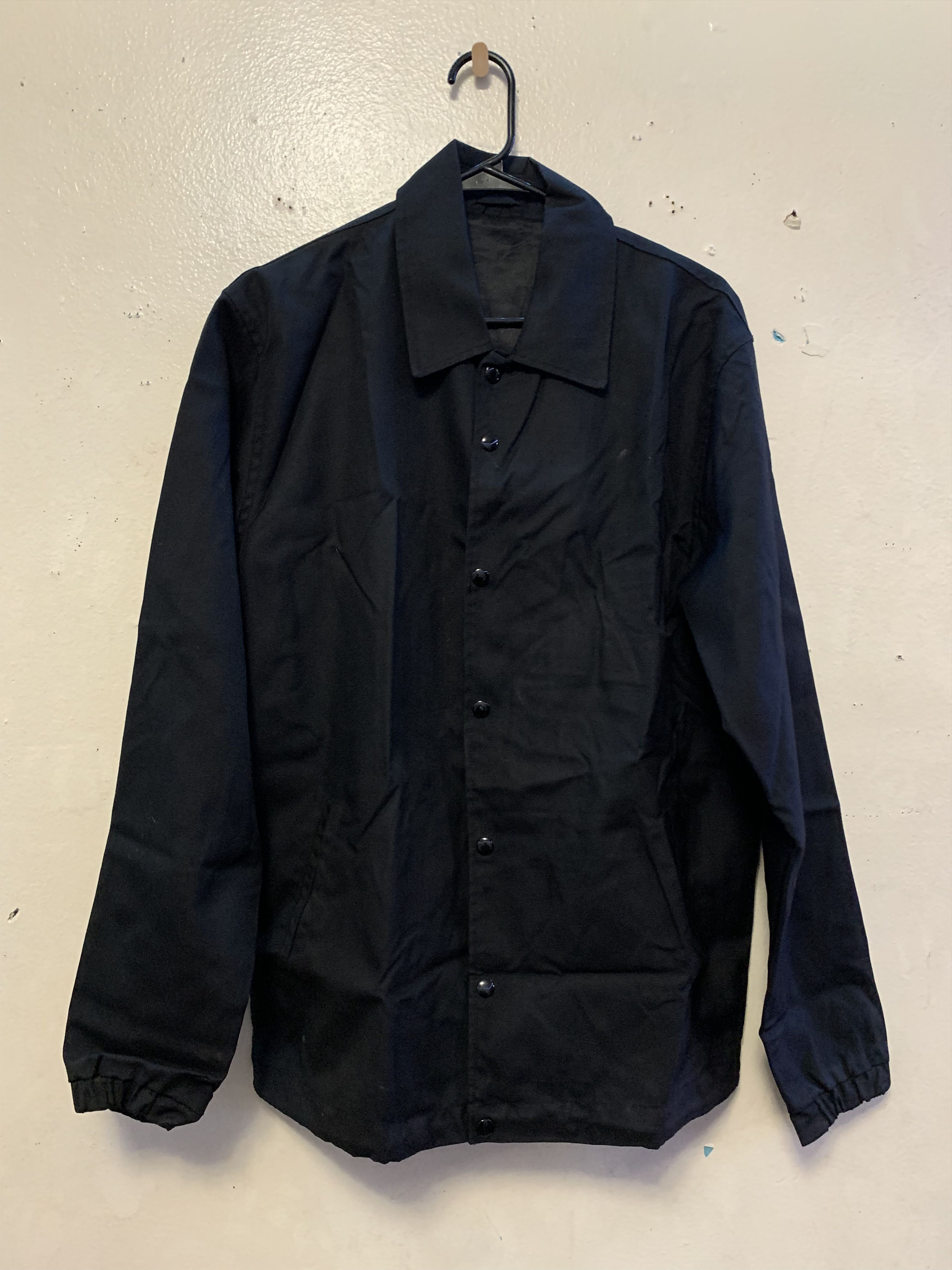 Richardson RICHARDSON Coach Jacket ⊛ BLACK ⊛ Gently Used w/ Minor Flaw Size US M / EU 48-50 / 2 - 6 Thumbnail