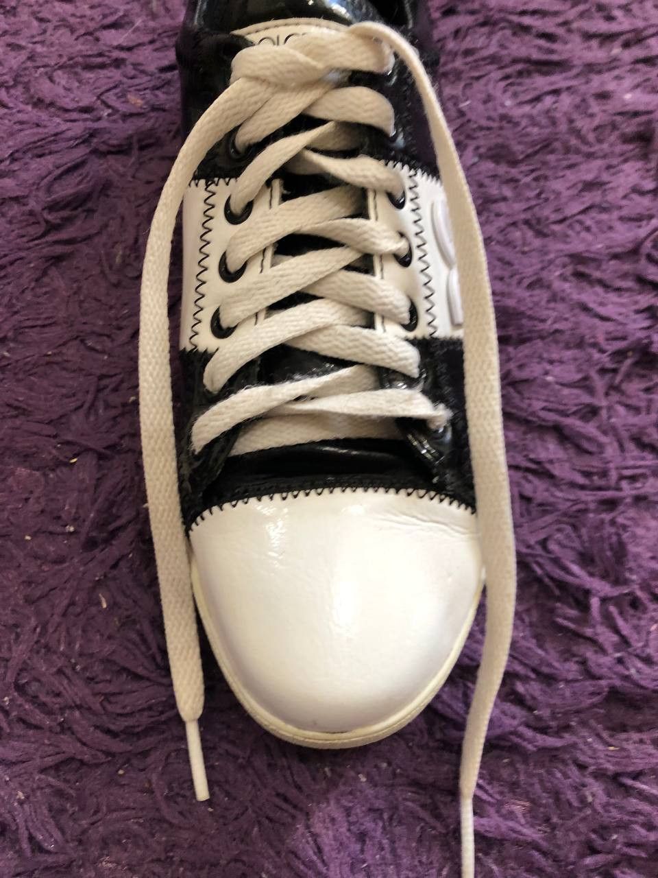 Dolce & Gabbana DOLCE GABBANA Black White Lace Up Shoes Sneakers Sporty Size US 8.5 / IT 38.5 - 13 Thumbnail
