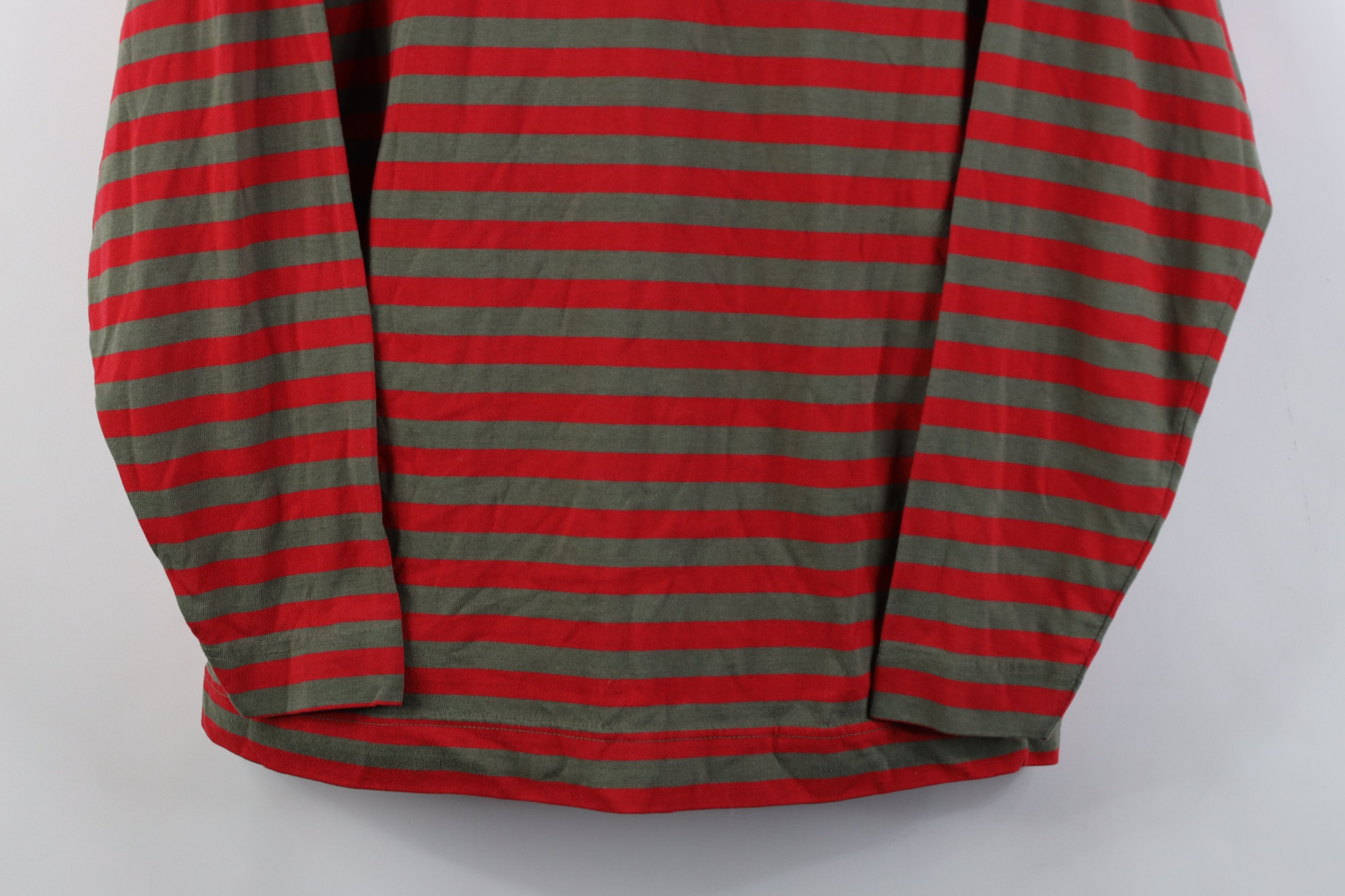Vintage Vintage 70s Streetwear Striped Mock Neck Long Sleeve T-Shirt Size M / US 6-8 / IT 42-44 - 3 Thumbnail