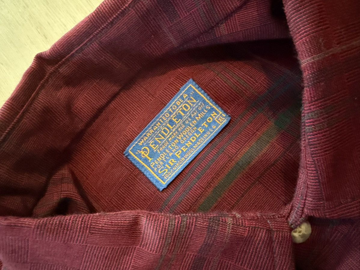 Pendleton Vintage Sir Pendleton Red Plaid 100% Wool Shirt USA Sz XL Size US XL / EU 56 / 4 - 9 Thumbnail