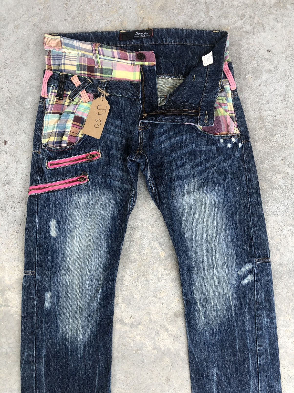 Japanese Brand Japanese Dominate Handcrafted Double Waist Distressed Jeans Size US 34 / EU 50 - 3 Thumbnail