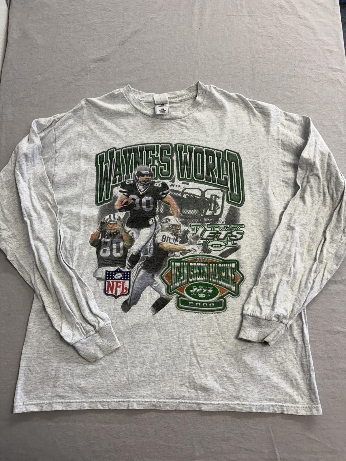 Fruit Of The Loom Vintage NJ Jets Wayne Chrebet Long Sleeve T-shirt 2000 XXL Size US XXL / EU 58 / 5 - 1 Thumbnail