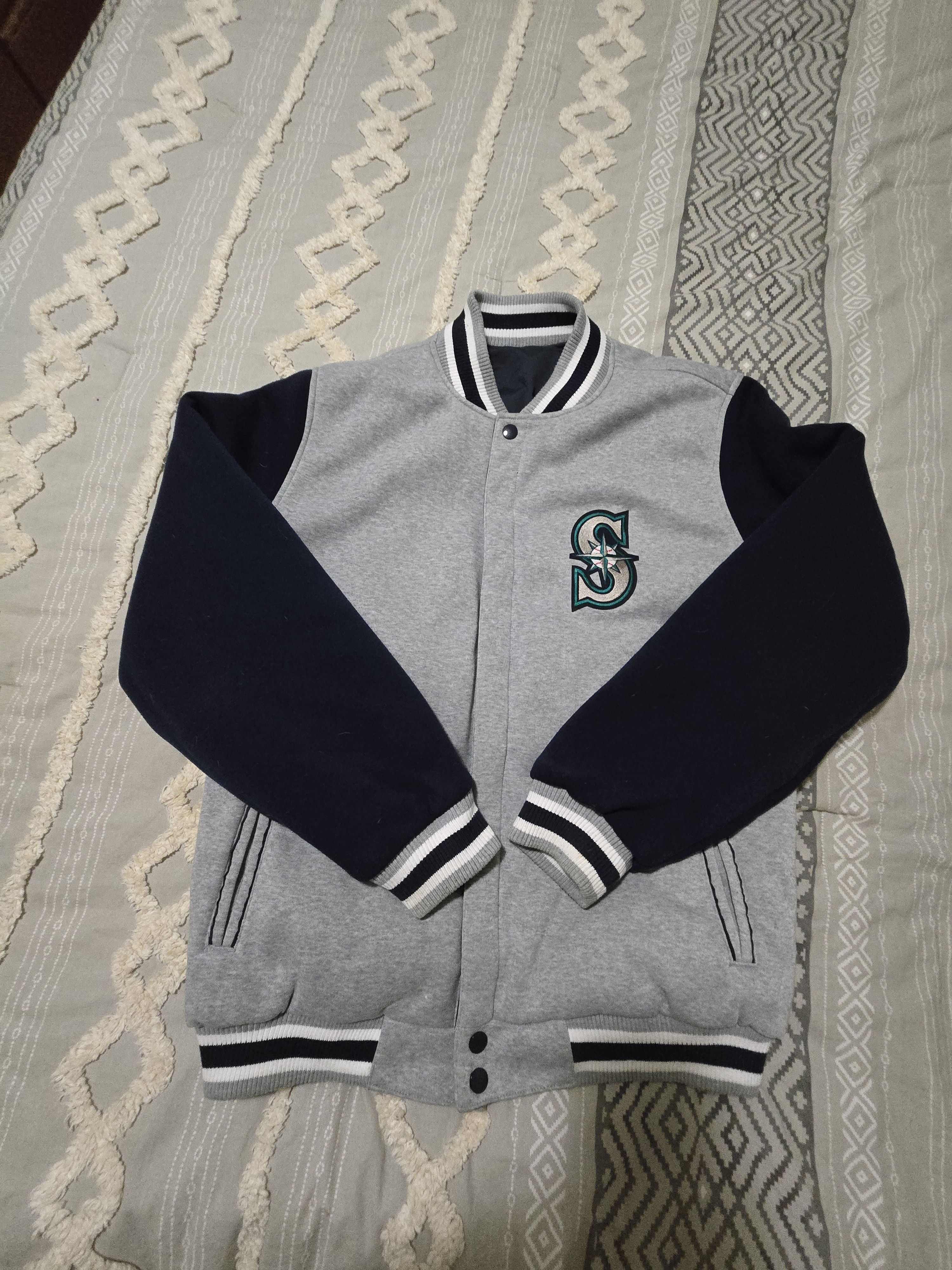 JH Design Seattle mariners jh design reversible snap jacket Size US XL / EU 56 / 4 - 1 Thumbnail