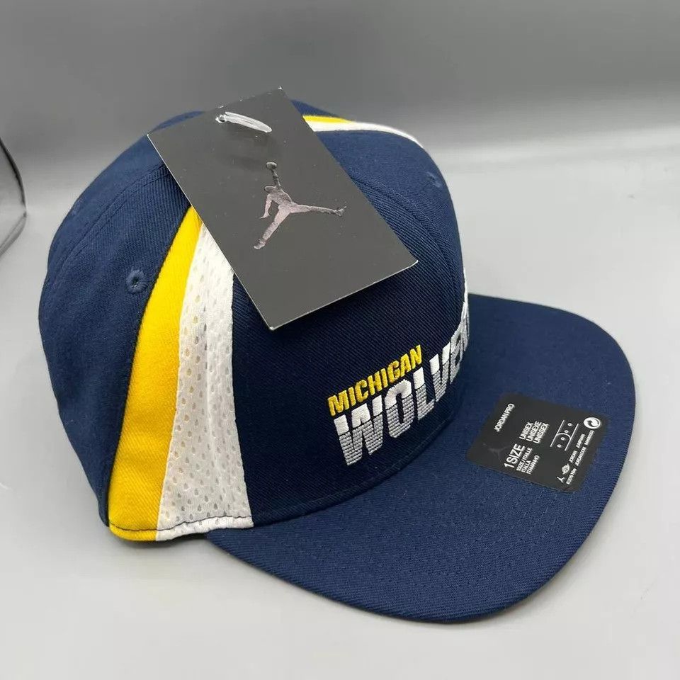 Jordan Brand Michigan Wolverines x Air Jordan Hat Men Jumpman Snap Back Size ONE SIZE - 3 Thumbnail