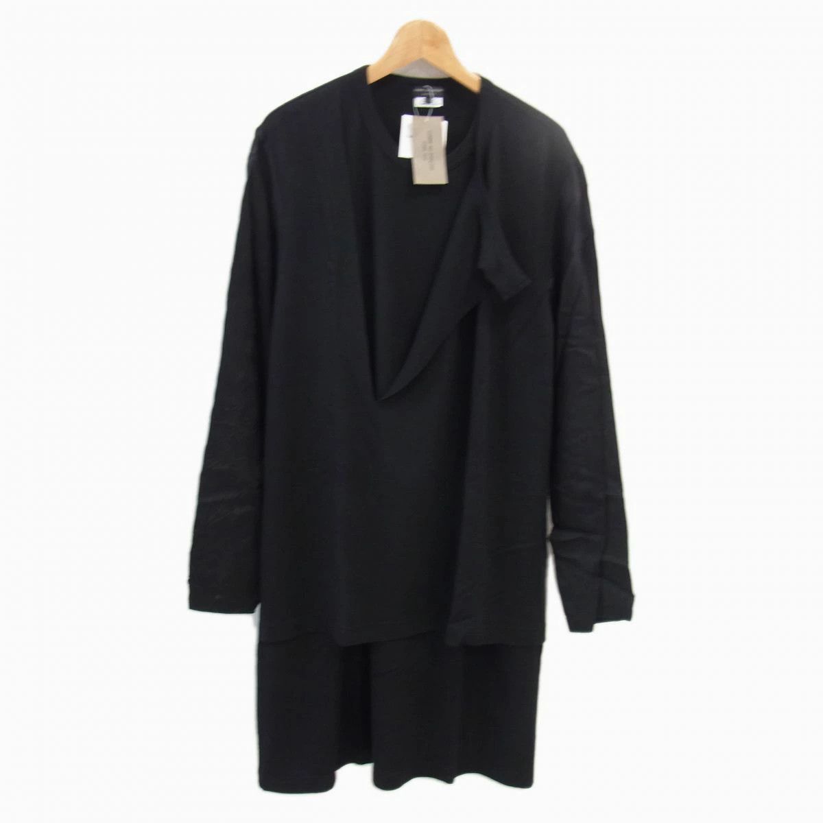 Comme des Garcons Homme Plus Sweater Layered Panel Long Knit Size US L / EU 52-54 / 3 - 1 Thumbnail