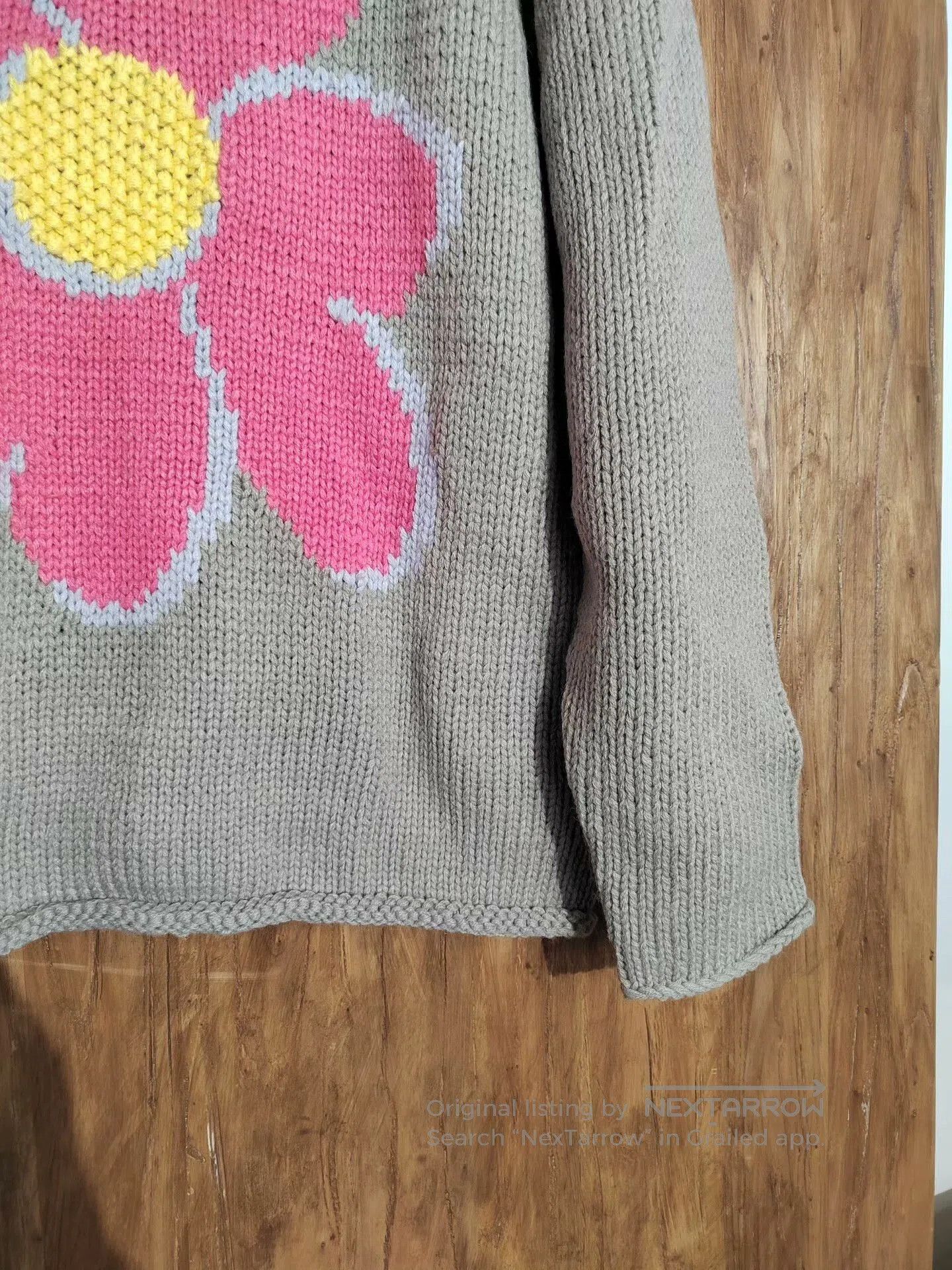 Japanese Brand Chah Chah Floral Knit Sweater. Size M / US 6-8 / IT 42-44 - 4 Thumbnail