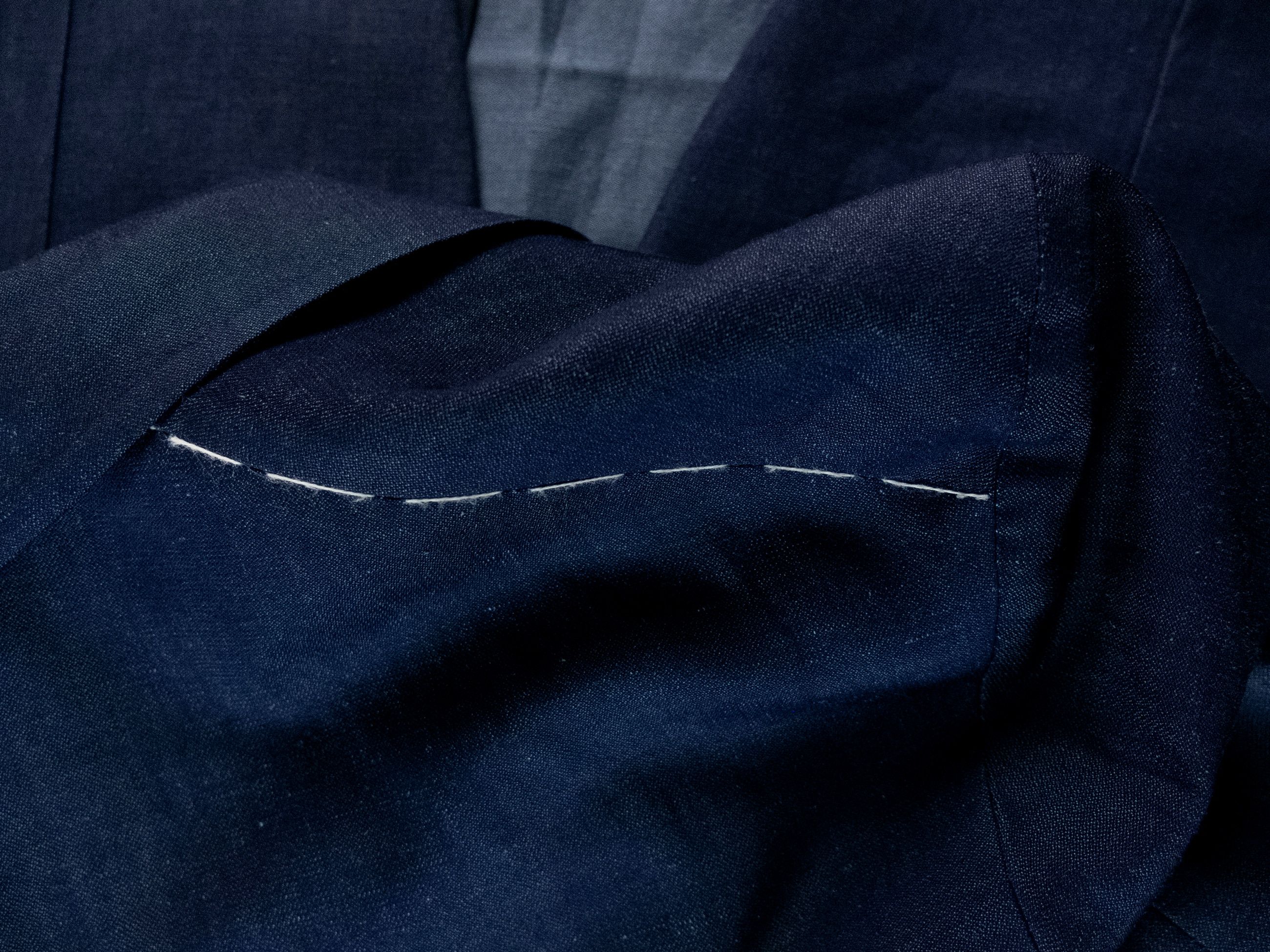 Ermenegildo Zegna ZEGNA Trofoe Summer navy blue wool linen blazer 42R Size 42R - 8 Thumbnail