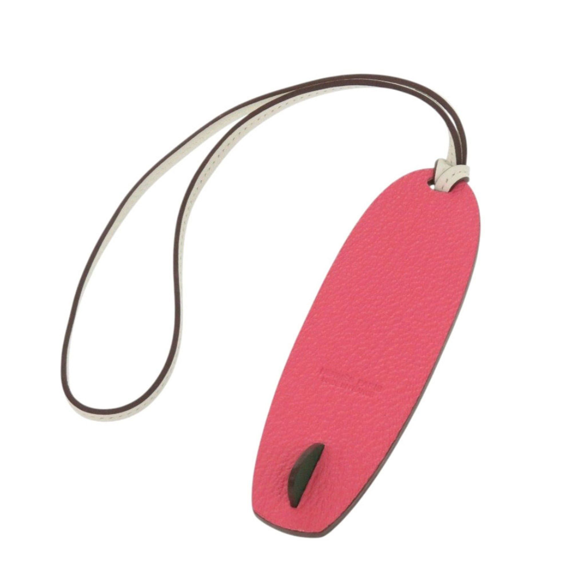 Hermes Hermes Like new Hermès Surfboard Bag Charm Chevre Mysore Rose Lipstick Lime Keychain Pink 1185 Size ONE SIZE - 1 Thumbnail