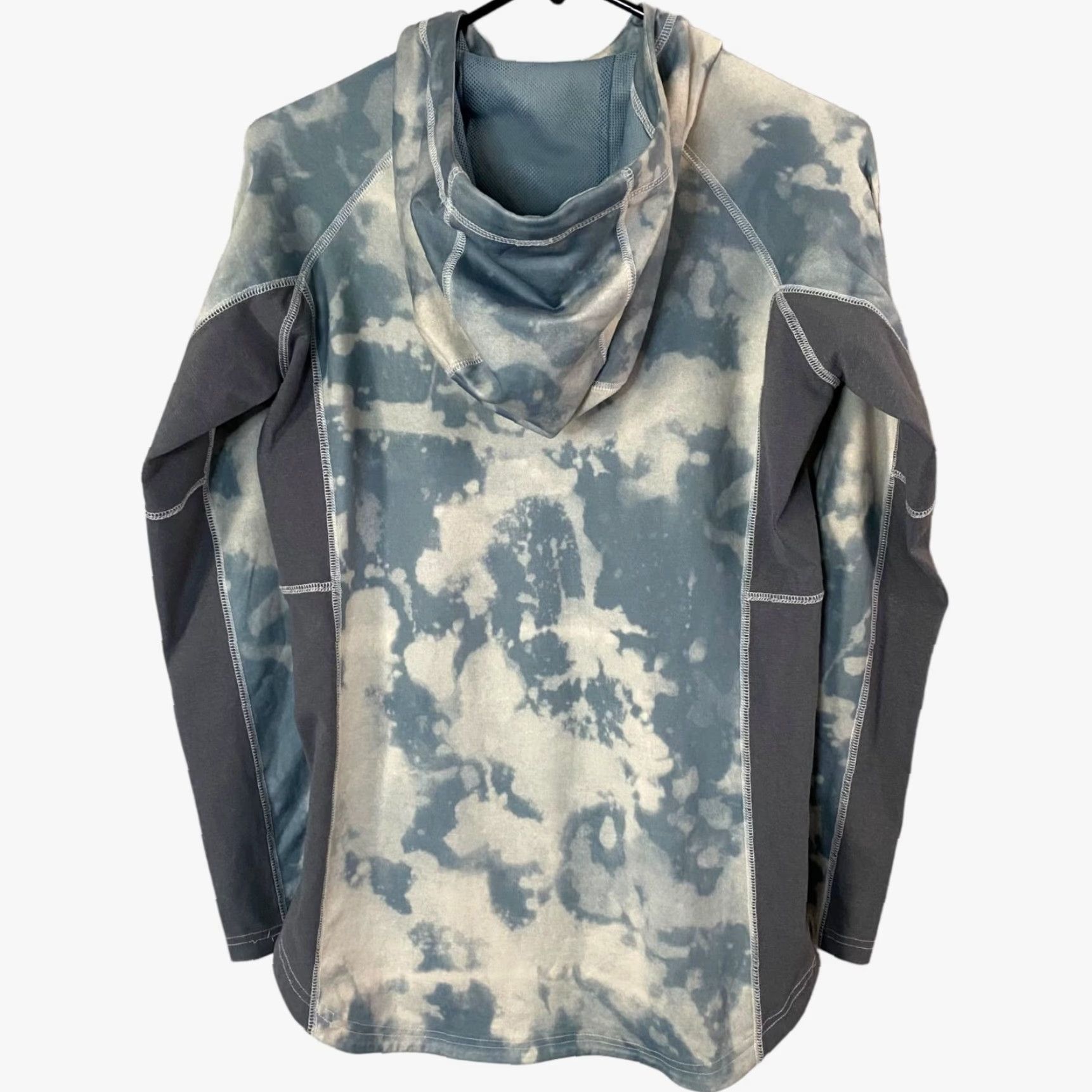 Burton VINTAGE Burton Dryride Snowboarding Hoodie Women Small Blue/White Tie-Dye Long-Sleeve Size S / US 4 / IT 40 - 3 Thumbnail
