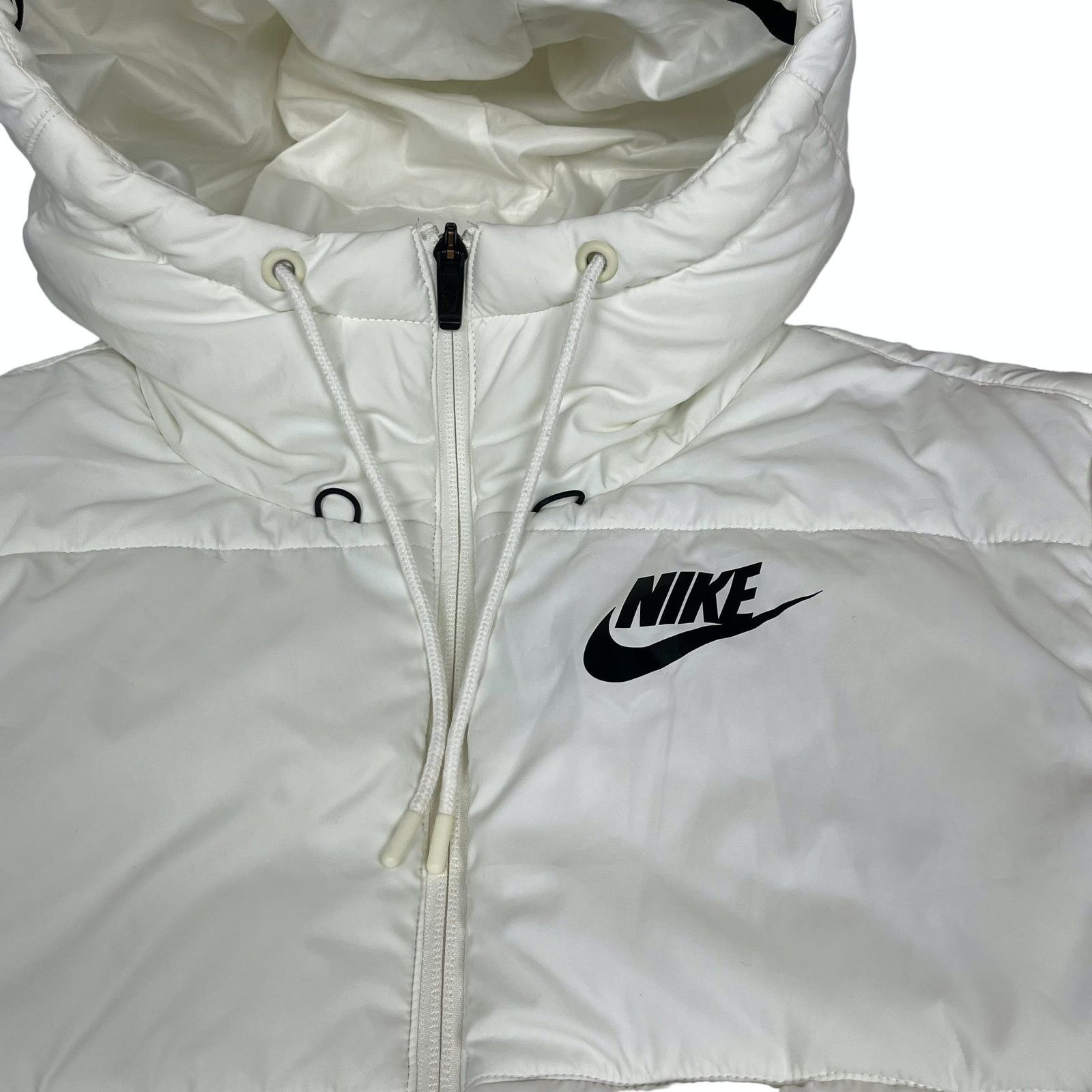 Nike Nike Women's White Outdoor Hooded Full Zip Puffer Jacket XS Size XS / US 0-2 / IT 36-38 - 3 Thumbnail