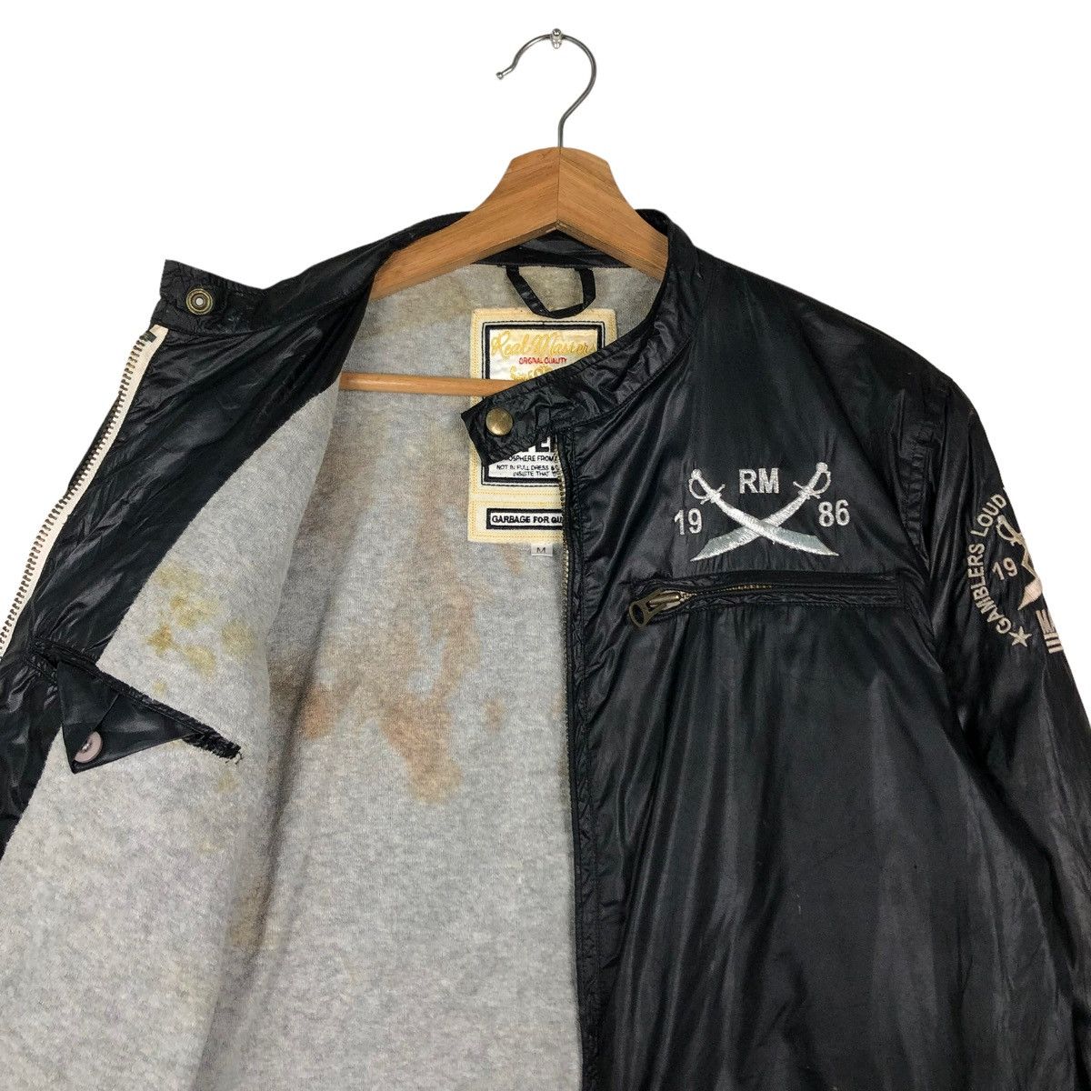 Japanese Brand VINTAGE BIKER JACKET PUNK DESIGN PARACHUTE REALMASTER STEEL Size US M / EU 48-50 / 2 - 12 Thumbnail