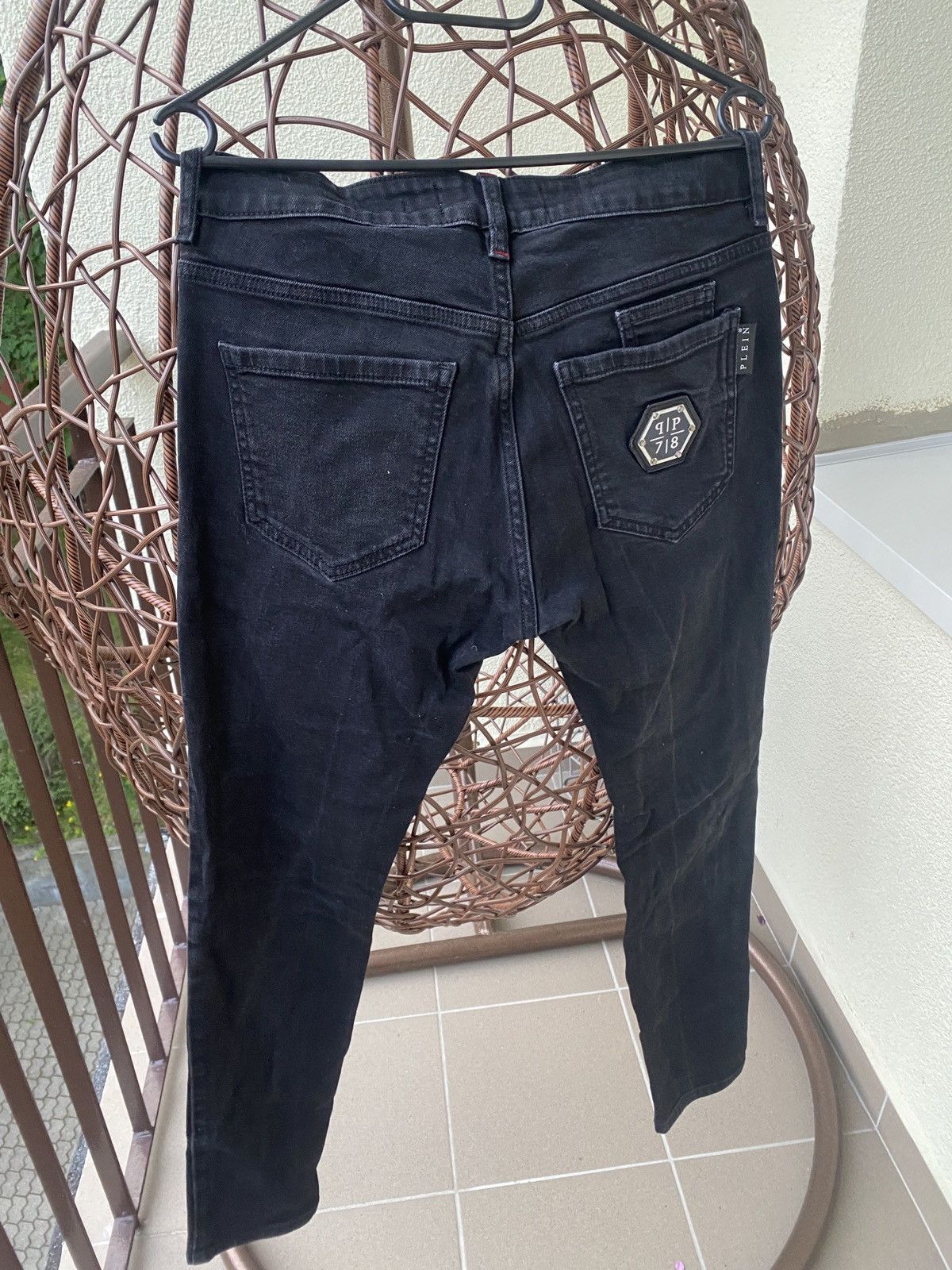 Other Luxury denim slim fit philipp plein logo on pocket drip jean Size US 31 - 4 Thumbnail