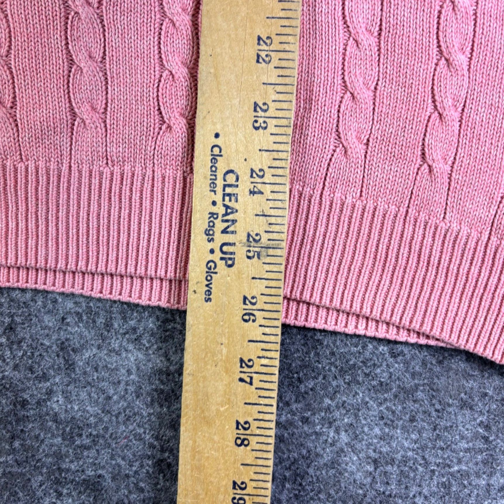 Pinko Alligator Alley Pink Cable-Knit Sweater XL Crew Neck Long Sleeve Womens Size XL / US 12-14 / IT 48-50 - 4 Thumbnail