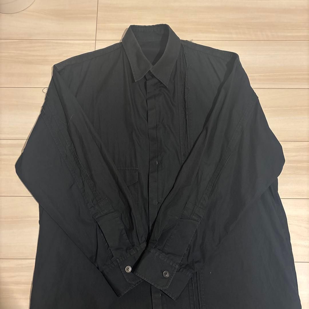 Yohji Yamamoto Pour Homme 16ss Cut-off cotton long shirt HO-B27-037 Size US L / EU 52-54 / 3 - 2 Thumbnail