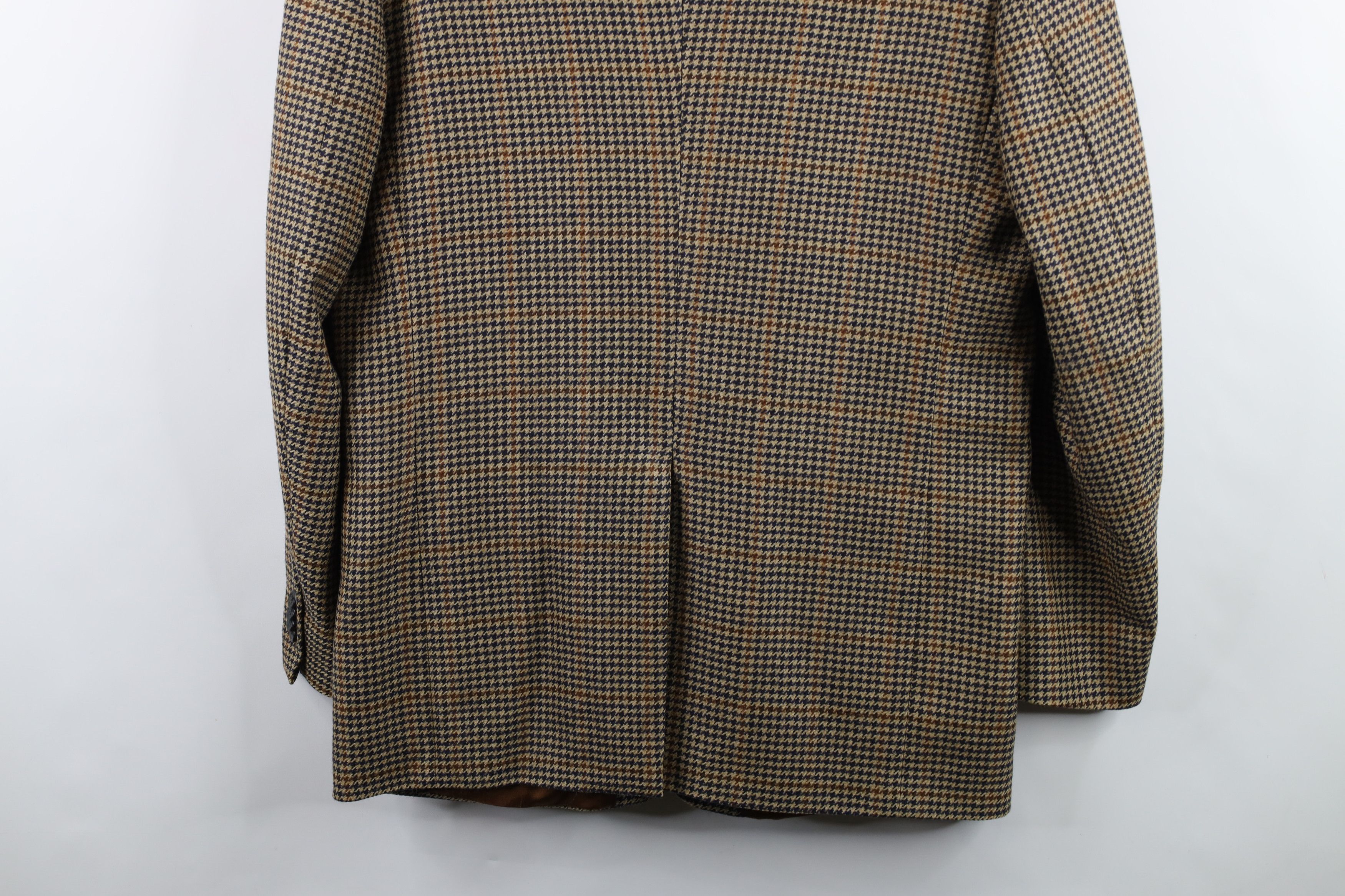Lands' End × Vintage Vintage 90s Lands End Houndstooth Suit Coat Blazer Jacket Size US L / EU 52-54 / 3 - 16 Thumbnail