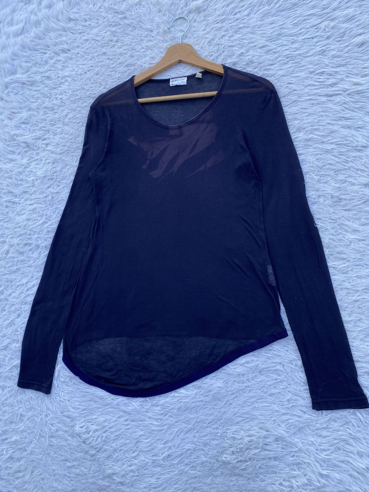 Helmut Lang Rare Vintage Helmut Lang Produced 1998 V mesh Longsleeve Top Size S / US 4 / IT 40 - 3 Thumbnail