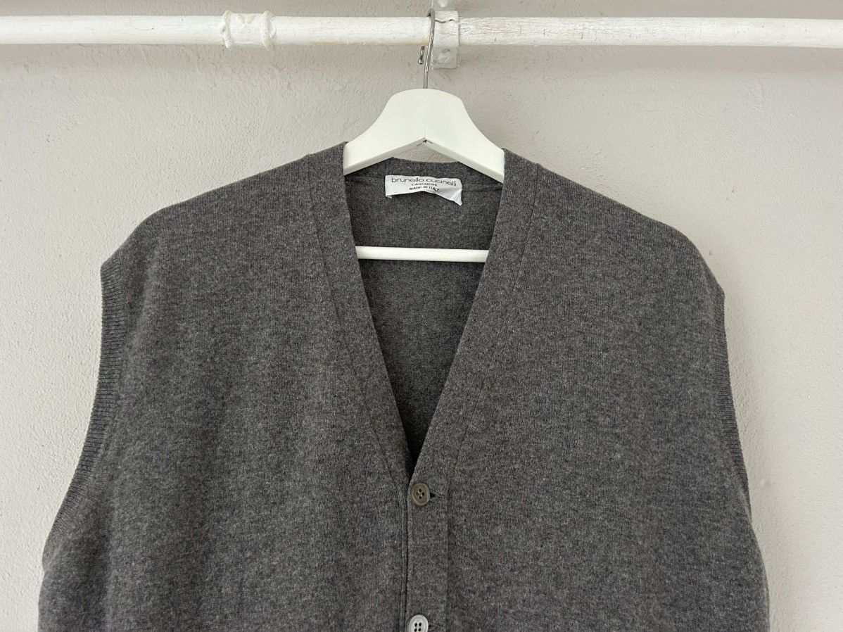 Brunello Cucinelli Grey Knit Cardigan Vest Size US L / EU 52-54 / 3 - 6 Thumbnail