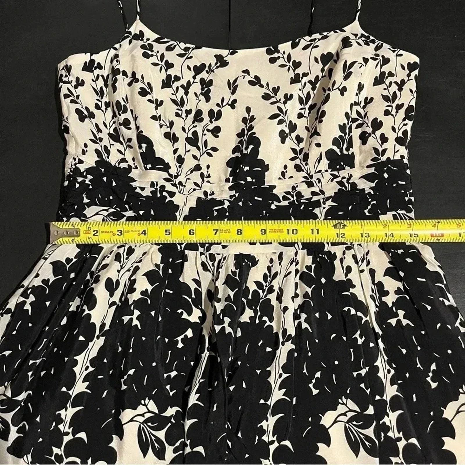 Ann Taylor Ann Taylor Silk Dress Black & Cream NWT Size 8 Lined Size M / US 6-8 / IT 42-44 - 7 Thumbnail