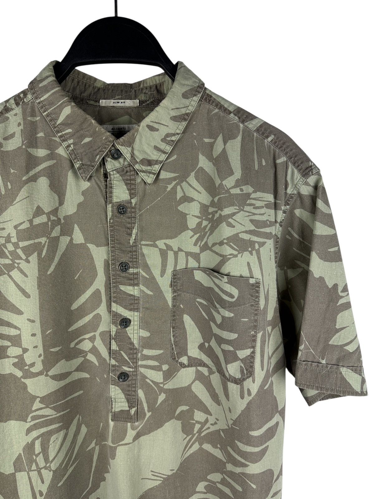 Allsaints Allsaints Palmae Short Sleeve Shirt Slim Fit All Over Print Size US M / EU 48-50 / 2 - 3 Thumbnail