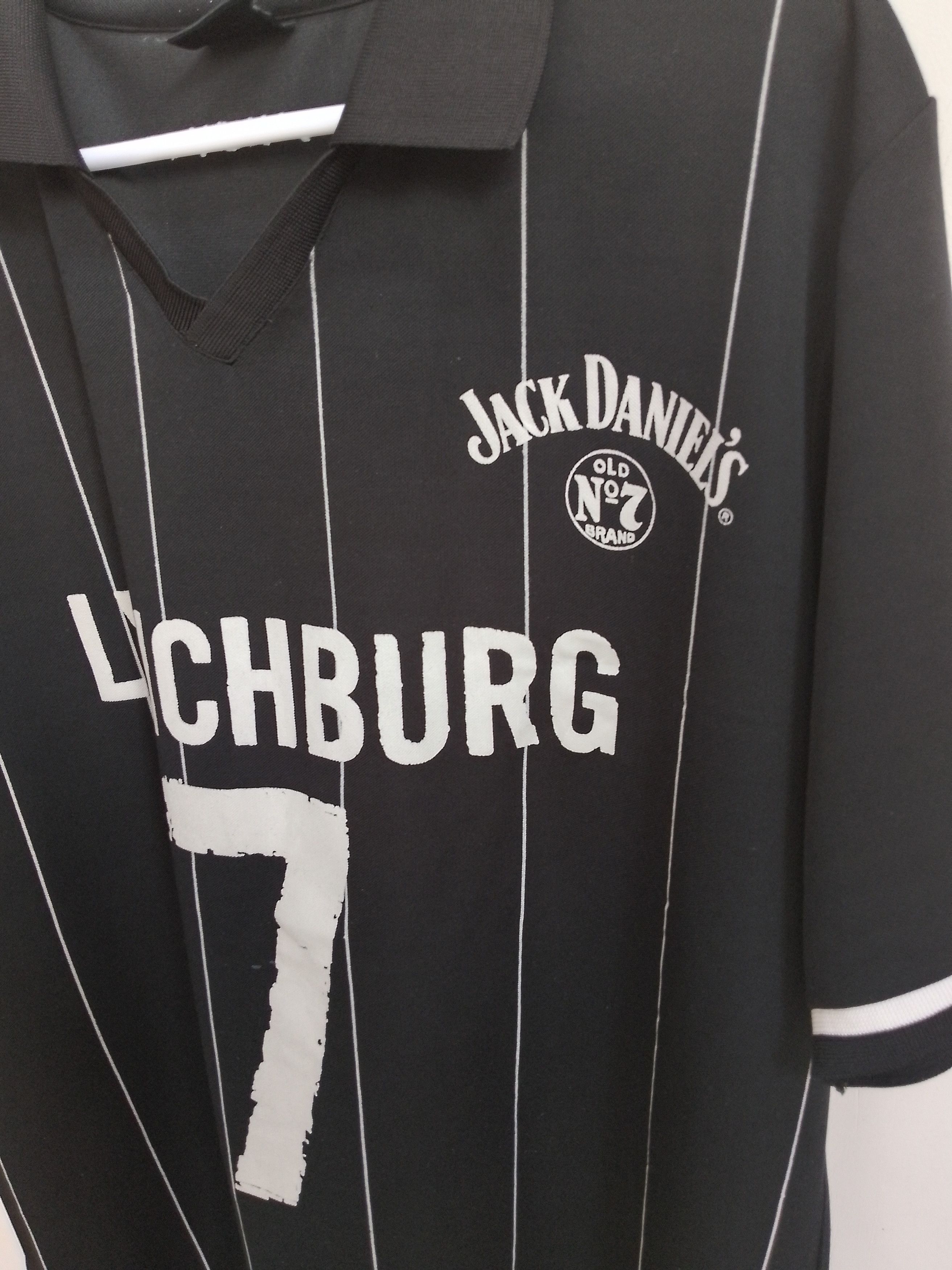 Vintage Jack Daniels Lynchburg Pinstripes Soccer Jersey Size US XL / EU 56 / 4 - 3 Thumbnail