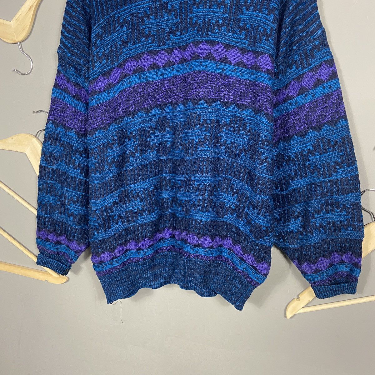 McGregor × Vintage Vintage 1980s McGregor Abstract Geometric Pattern Sweater Size US XL / EU 56 / 4 - 3 Thumbnail