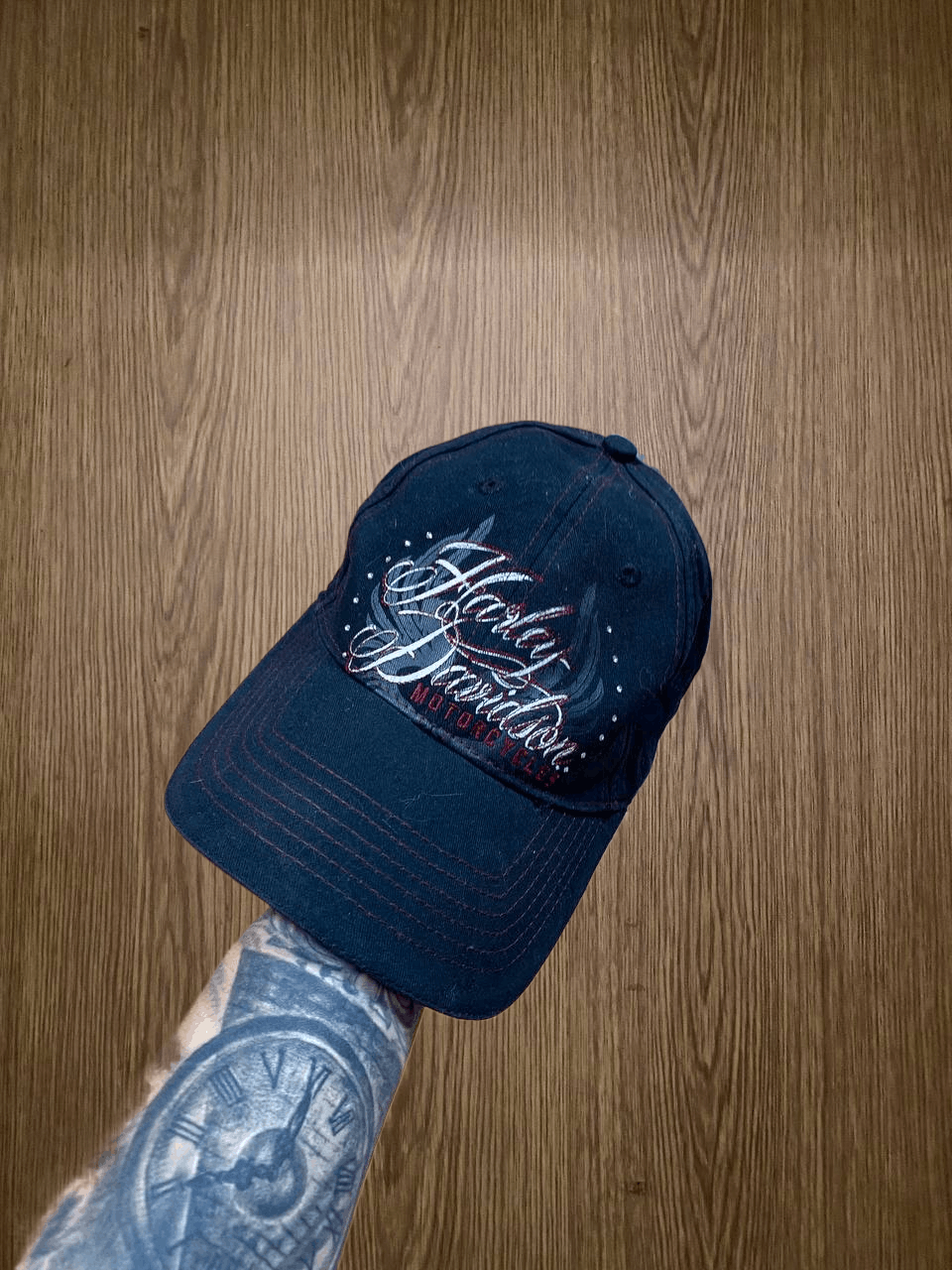 Harley Davidson Vintage Hat Cap Harley Davidson Size ONE SIZE - 1 Thumbnail