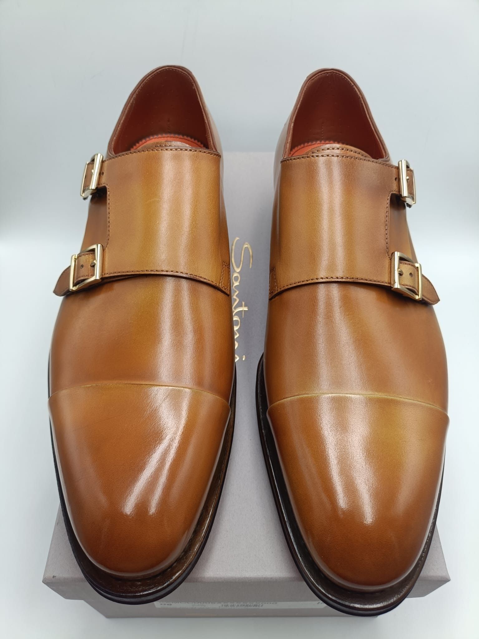 Santoni Santoni Double Monk Strap Brown Leather Goodyear Welted Size US 10 / EU 43 - 6 Thumbnail