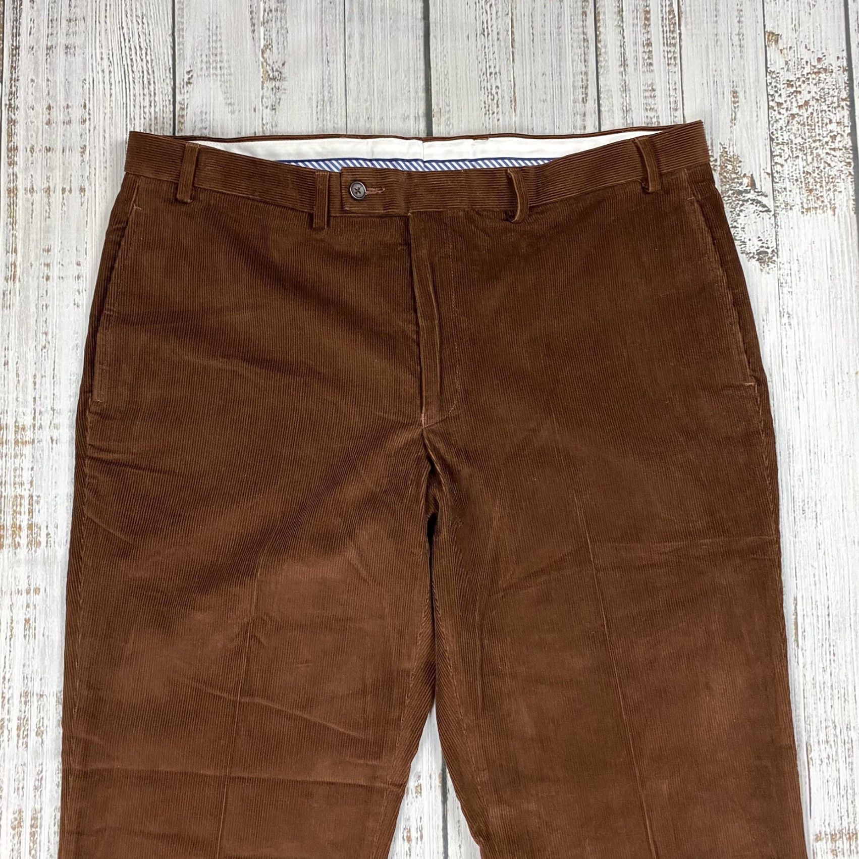 Ralph Lauren LAUREN RALPH LAUREN Classic Fit Chino Pants 38x30 Dark Brown Rust Corduroy Mens Size US 38 / EU 54 - 2 Thumbnail