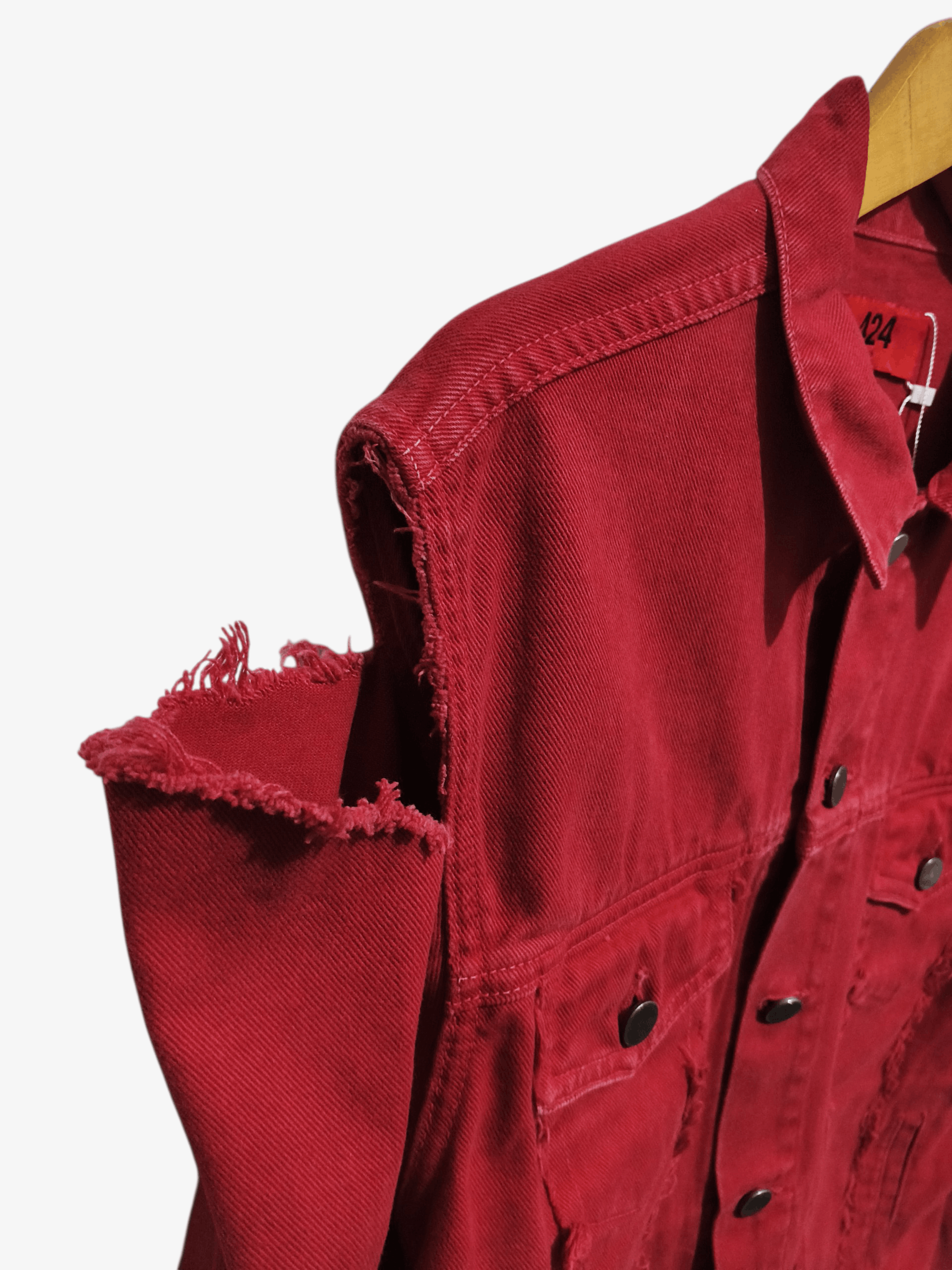 424 424 Fairfax Red Denim Jacket AW18 Size M / US 6-8 / IT 42-44 - 5 Thumbnail