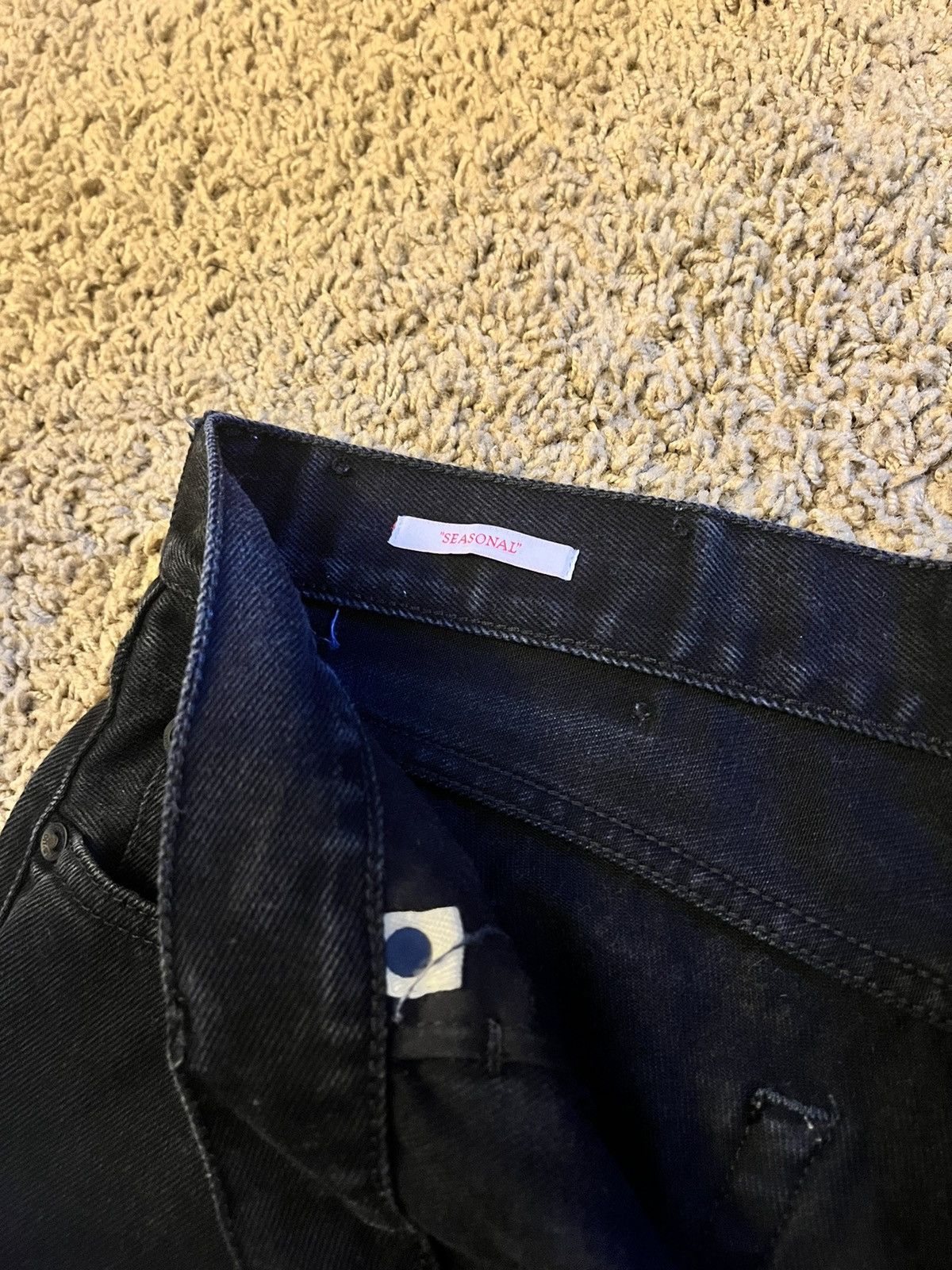 Off-White Off White Black denim logo Jeans Size US 36 / EU 52 - 8 Thumbnail