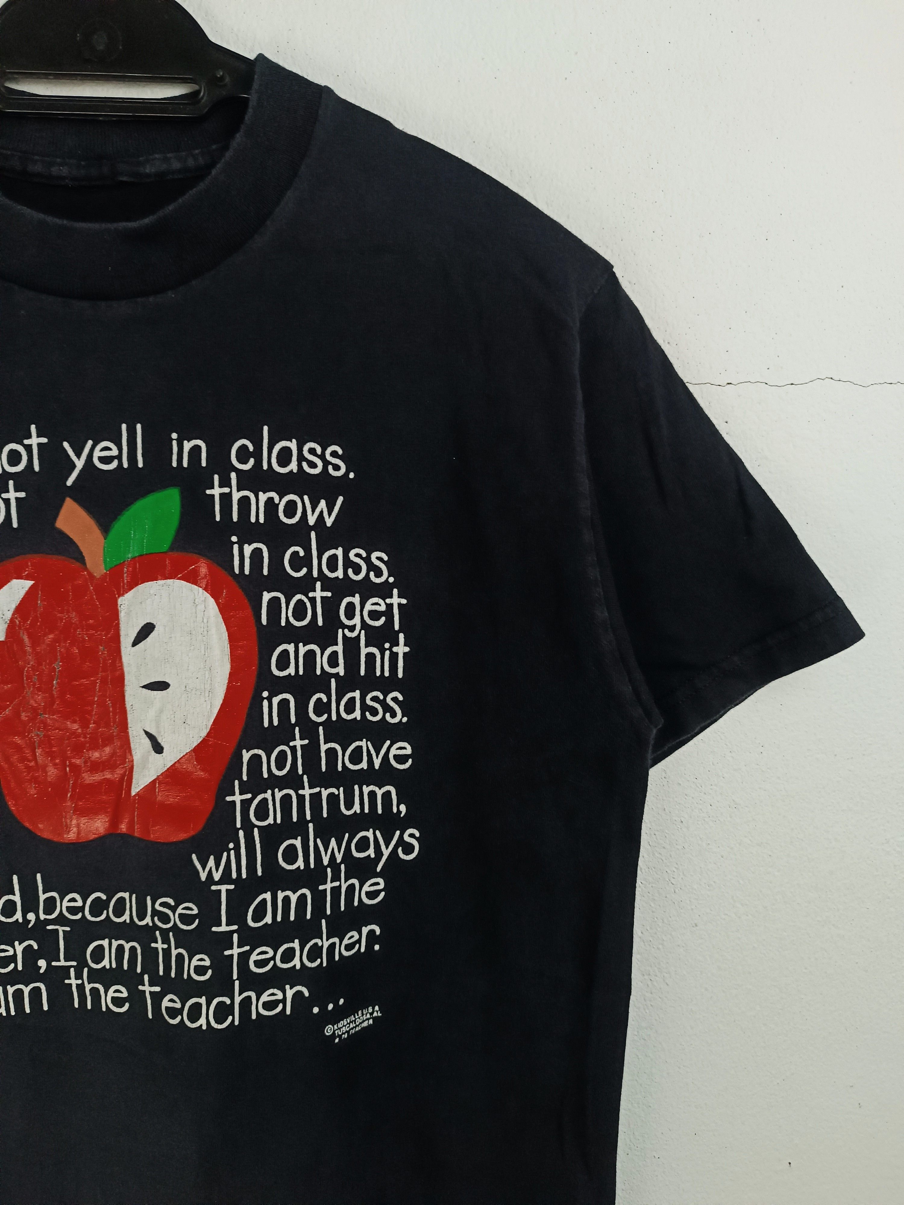 Vintage VINTAGE 90'S APPLE I AM A TEACHER QUOTE FUNNY VERY RARE TEE Size US S / EU 44-46 / 1 - 8 Thumbnail