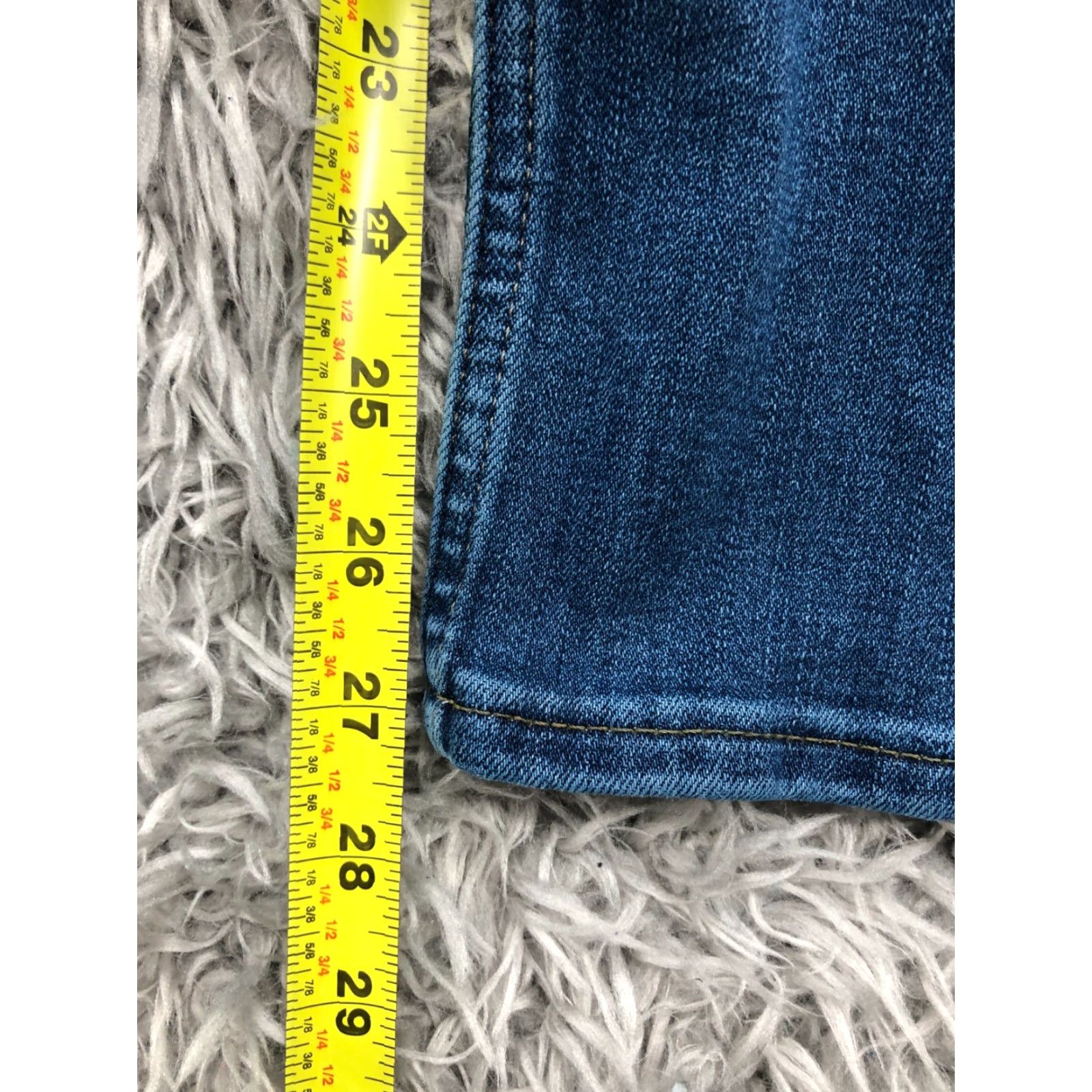 Lee Lee Premium Classic Jeans Womens Short 16 Blue Medium Wash Straight Size 38" / US 16 / IT 52 - 3 Thumbnail