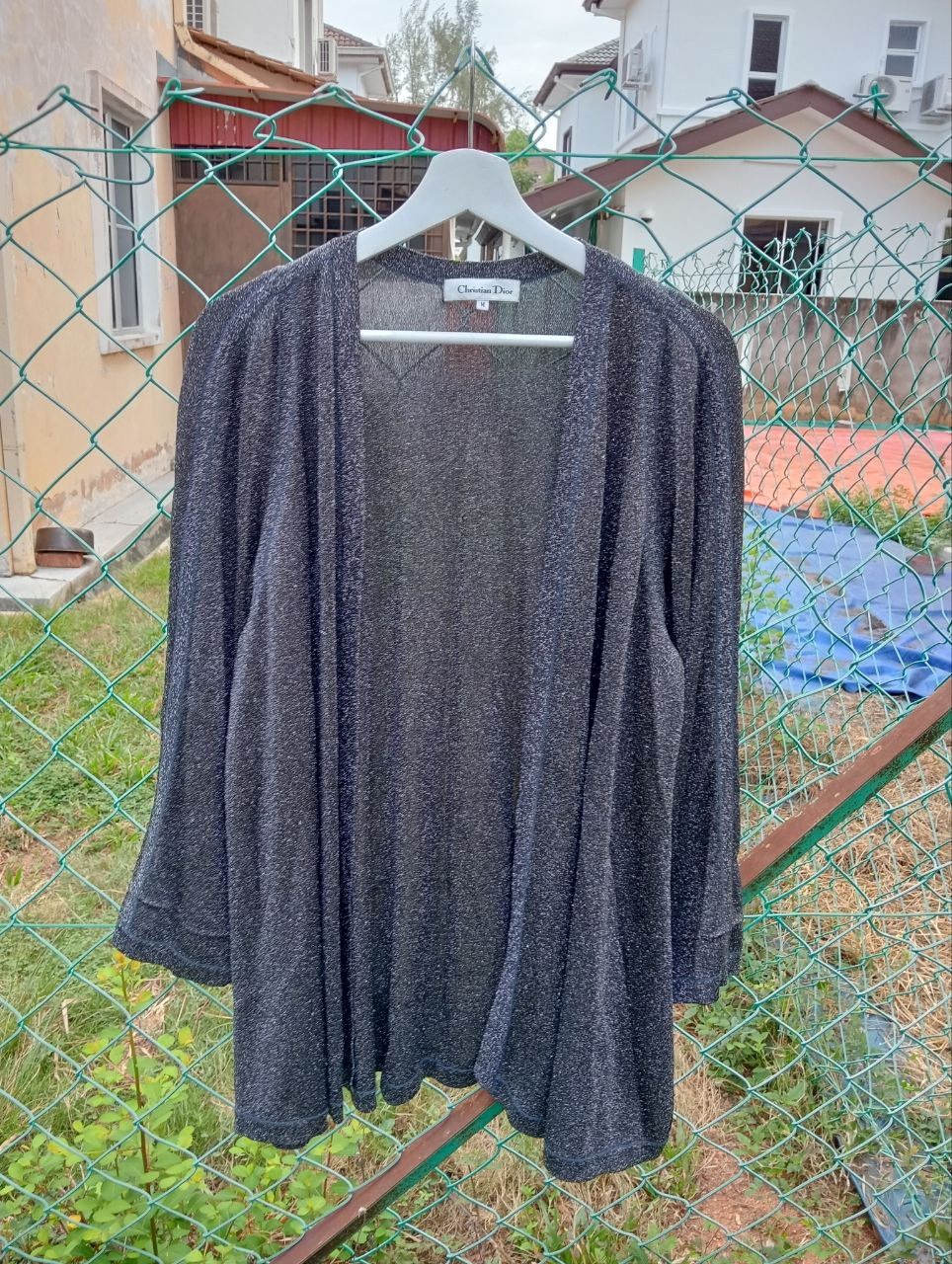 Christian Dior Monsieur Vintage Christian Dior Metallic Oversized Cardigan - Size M Size M / US 6-8 / IT 42-44 - 2 Thumbnail