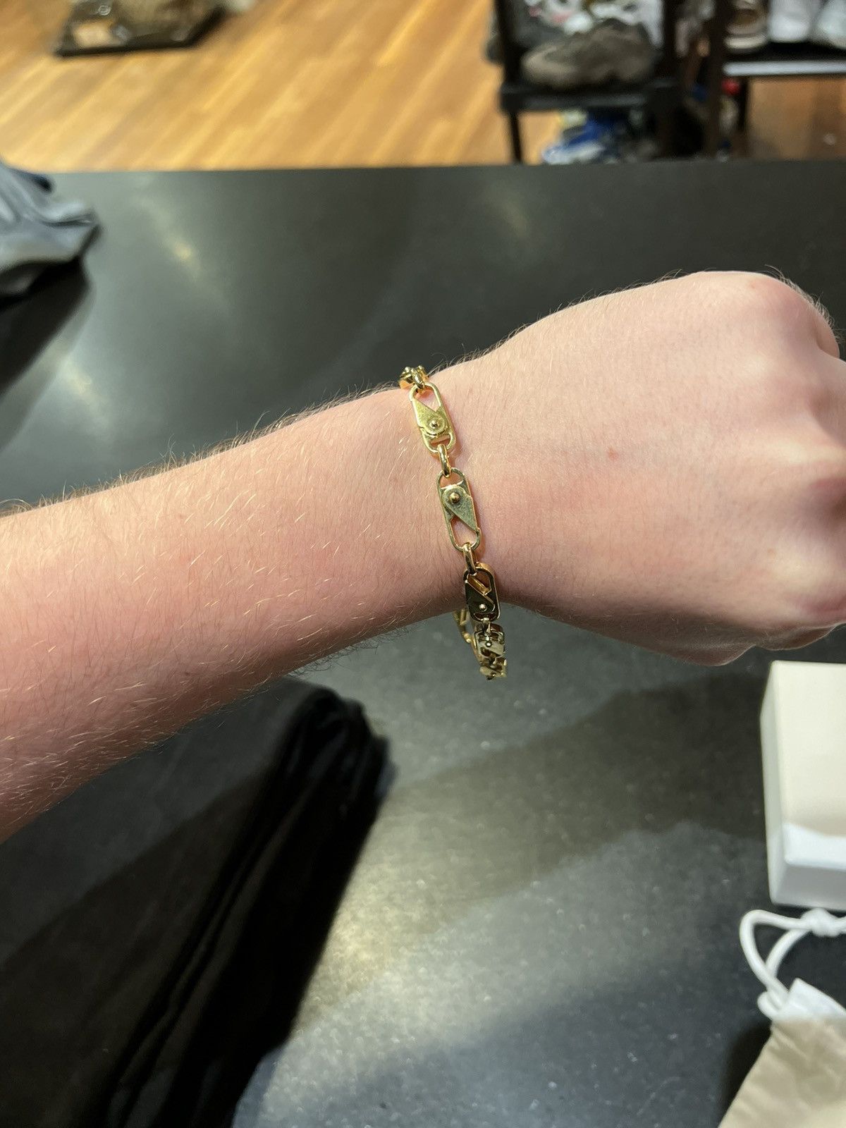 Ambush gold paper clip bracelet