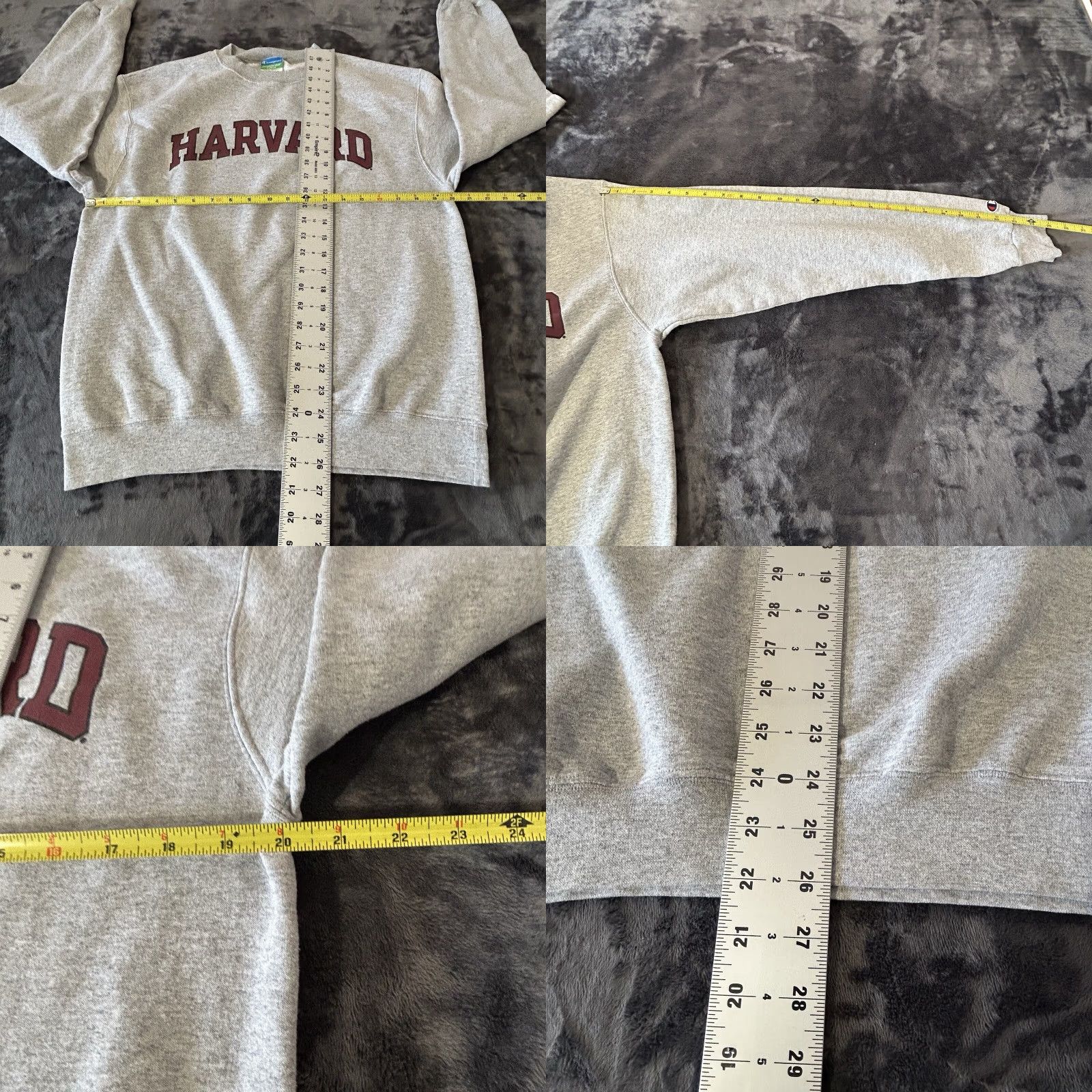 Champion VINTAGE Champion Sweatshirt Men Medium Heather Gray Logo Pullover Crew Neck Y2K Harvard University Eco Fleece Size US M / EU 48-50 / 2 - 9 Thumbnail