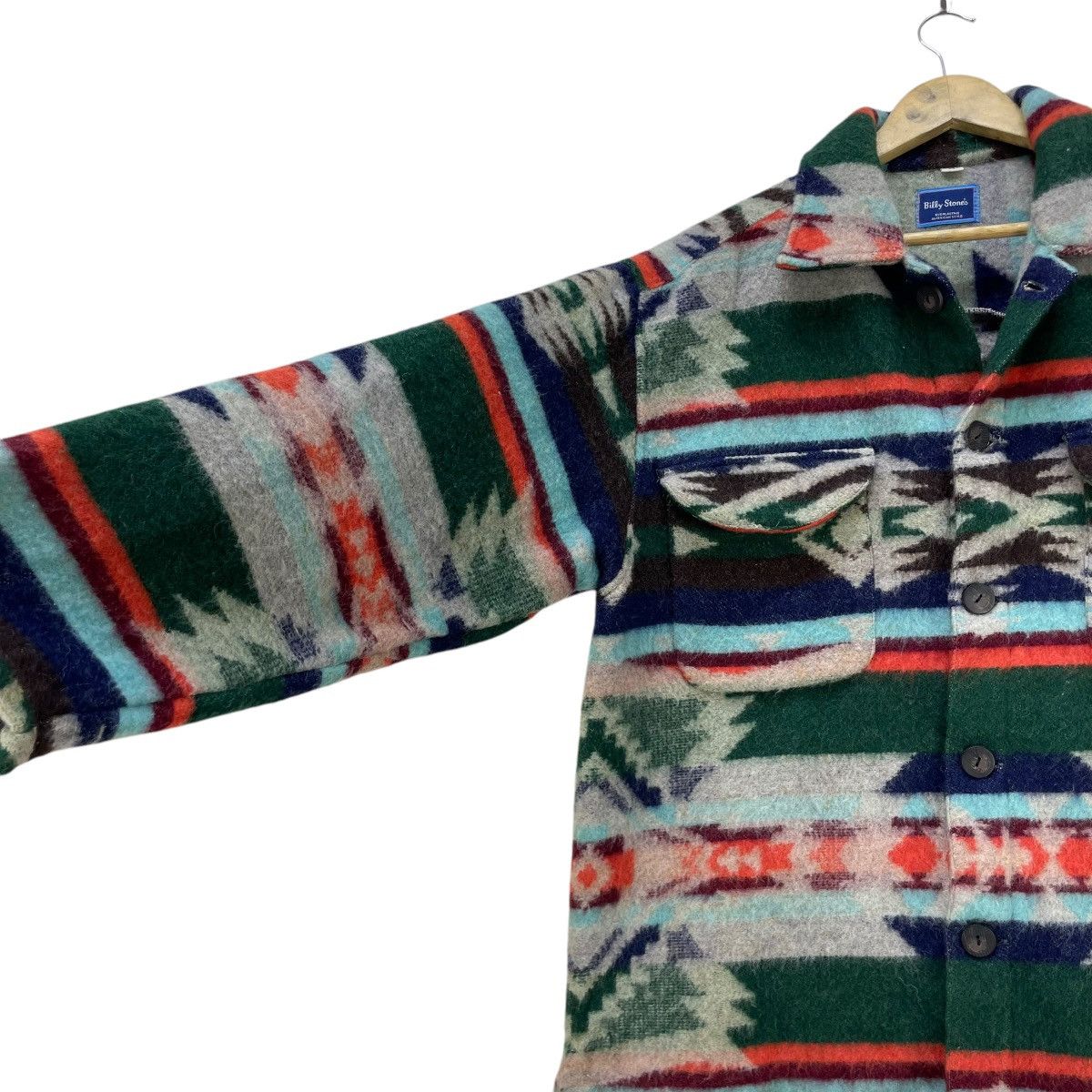 Native × Woolrich Woolen Mills 💥Vintage Billy Stone Dual Pocket Navajo Shirt Jacket Medium Size US M / EU 48-50 / 2 - 6 Thumbnail