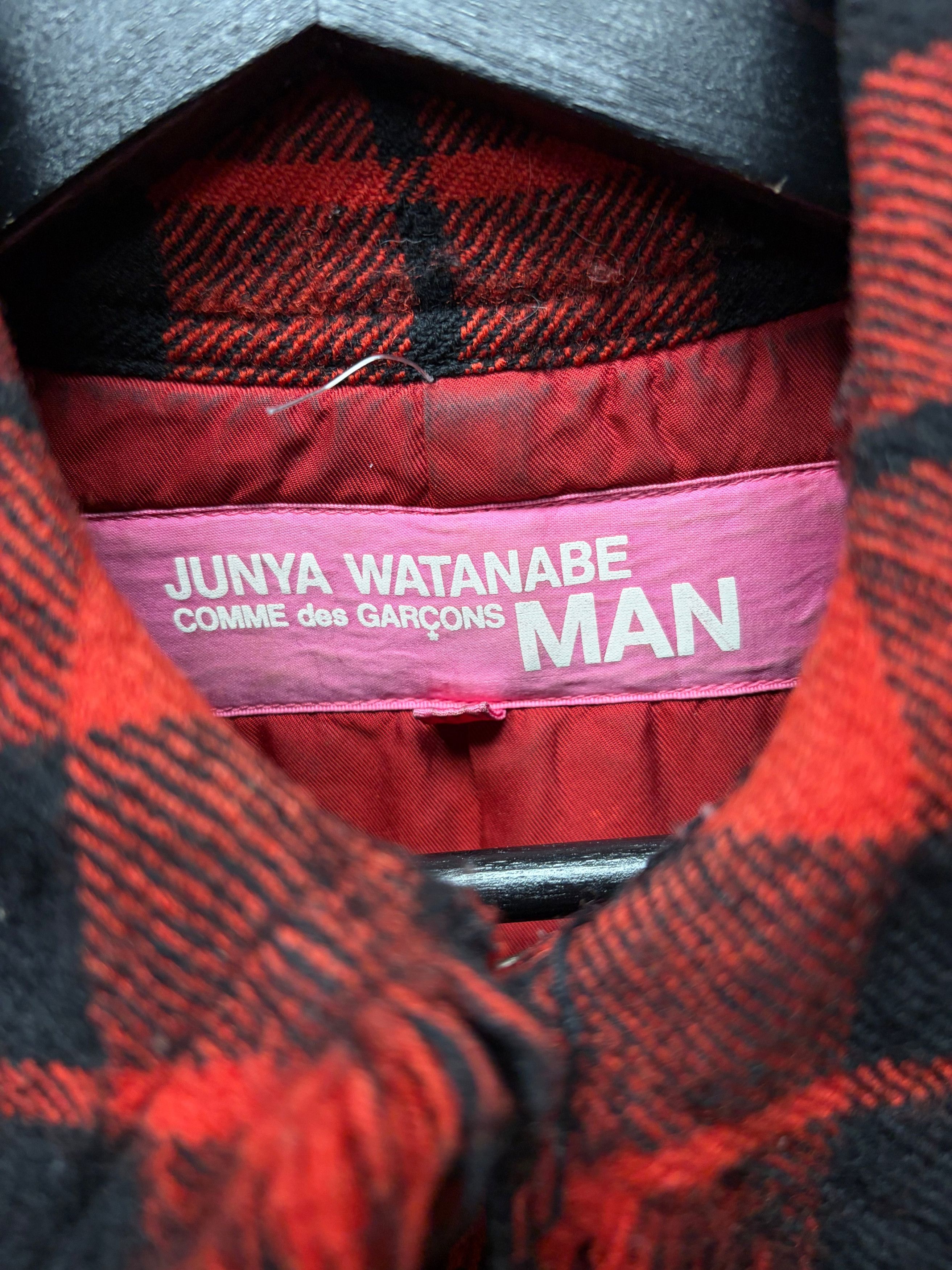 Junya Watanabe AW2002 Junya Watanabe Plaid Distressed Wool Trench Coat Size US S / EU 44-46 / 1 - 3 Thumbnail